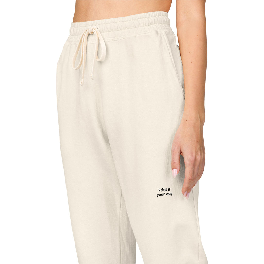 Garment-Dyed Fleece Sweatpants — Minimal Embroidered Joggers
