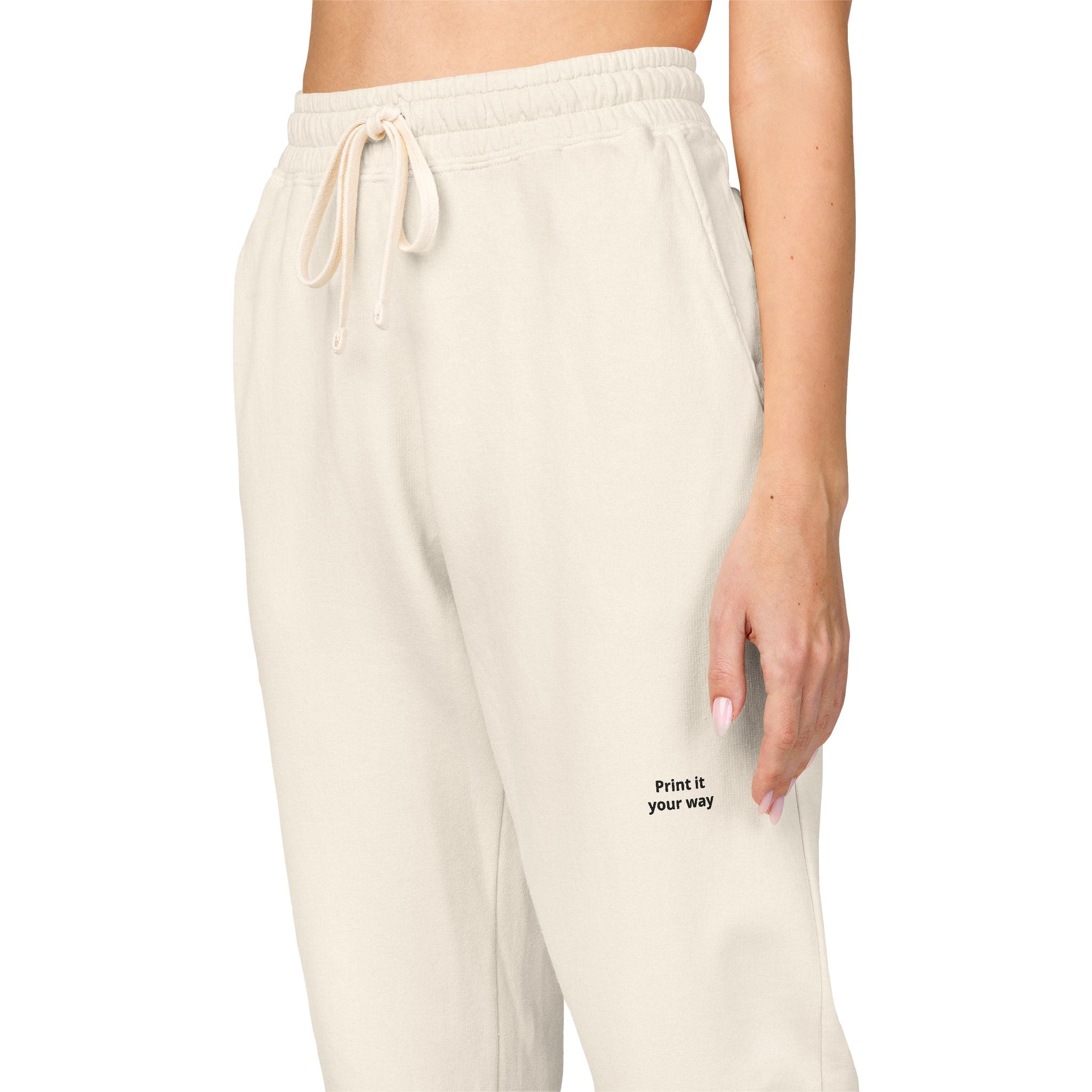 Garment-Dyed Fleece Sweatpants — Minimal Embroidered Joggers