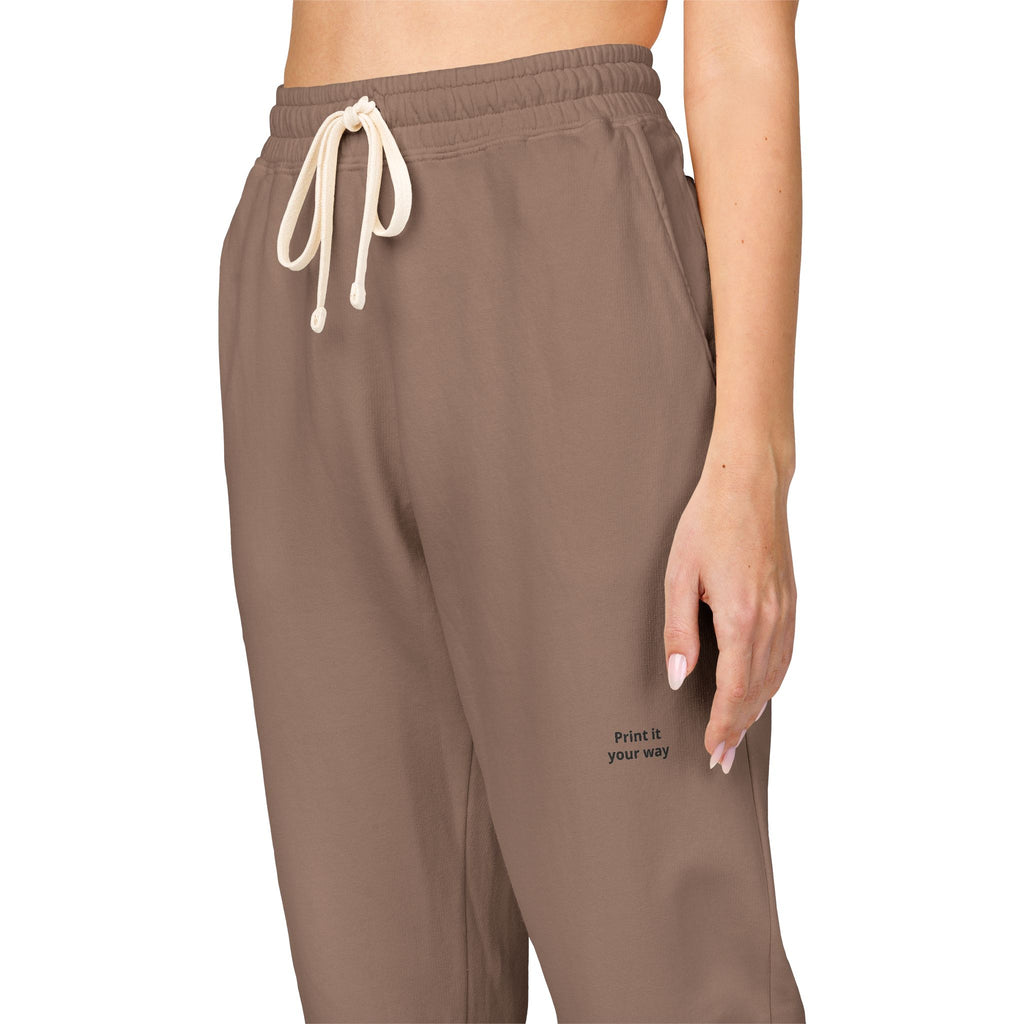 Garment-Dyed Fleece Sweatpants — Minimal Embroidered Joggers