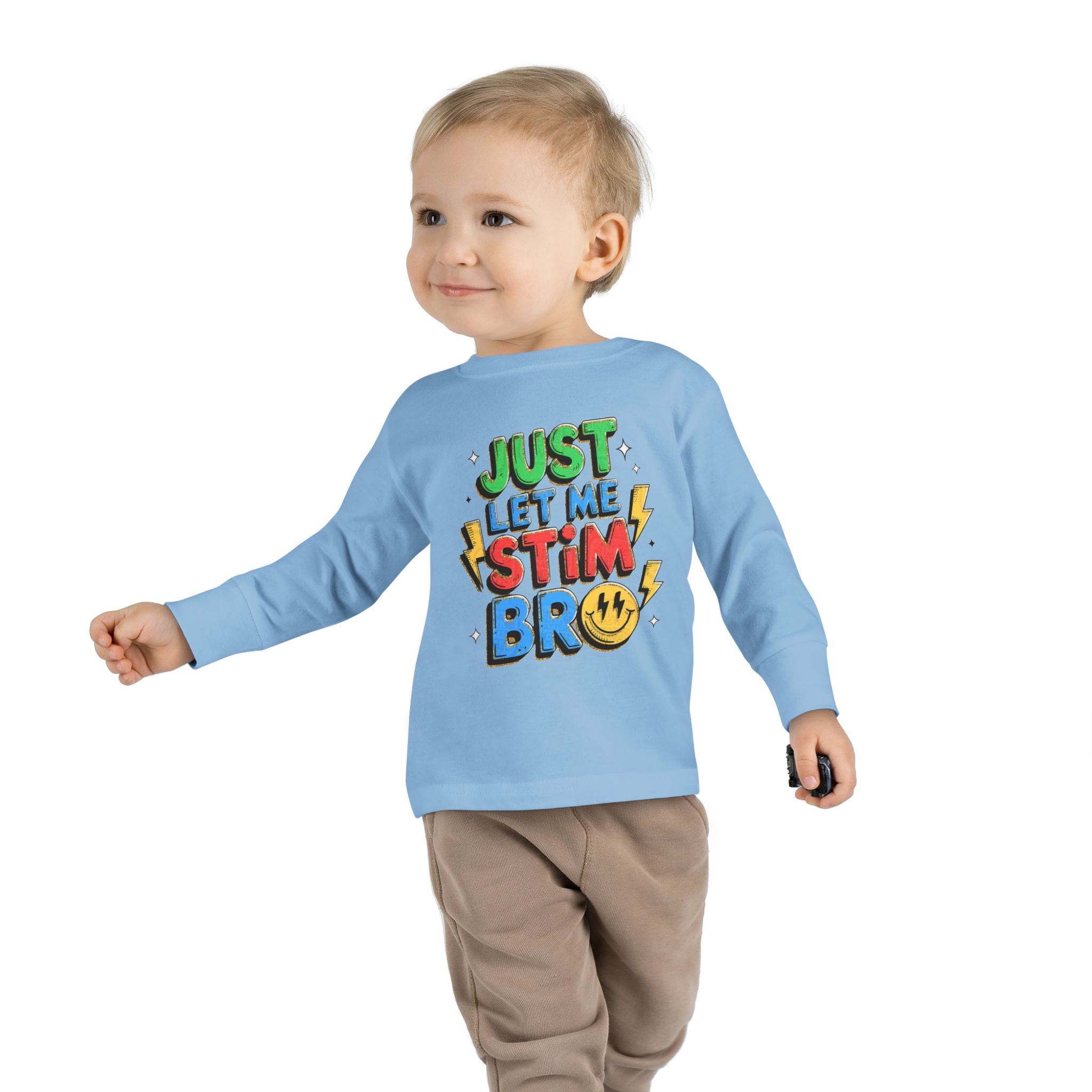 Just Let Me Stim Bro Toddler Long Sleeve Tee – Sensory-Friendly Autism Support Shirt