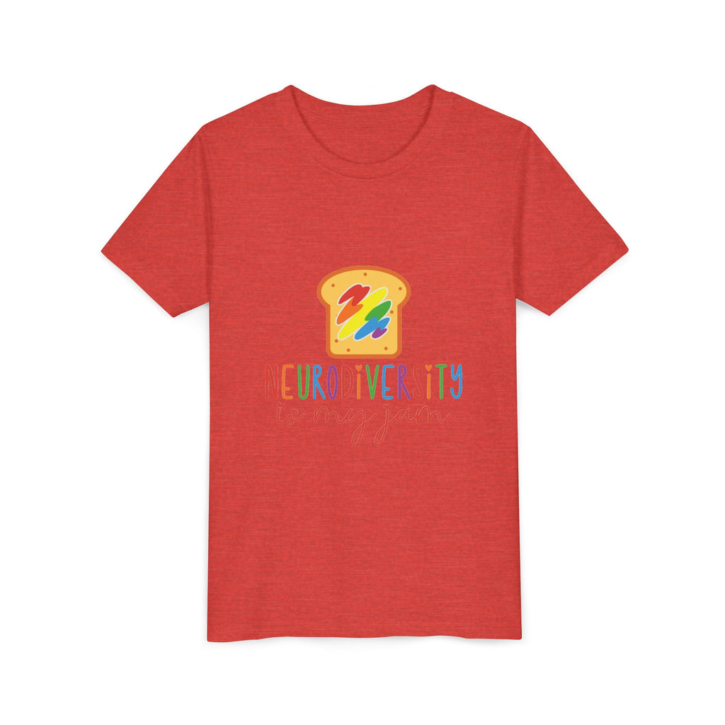 Youth Tee - "Neurodiversity Is My Jam" Rainbow Toast Graphic