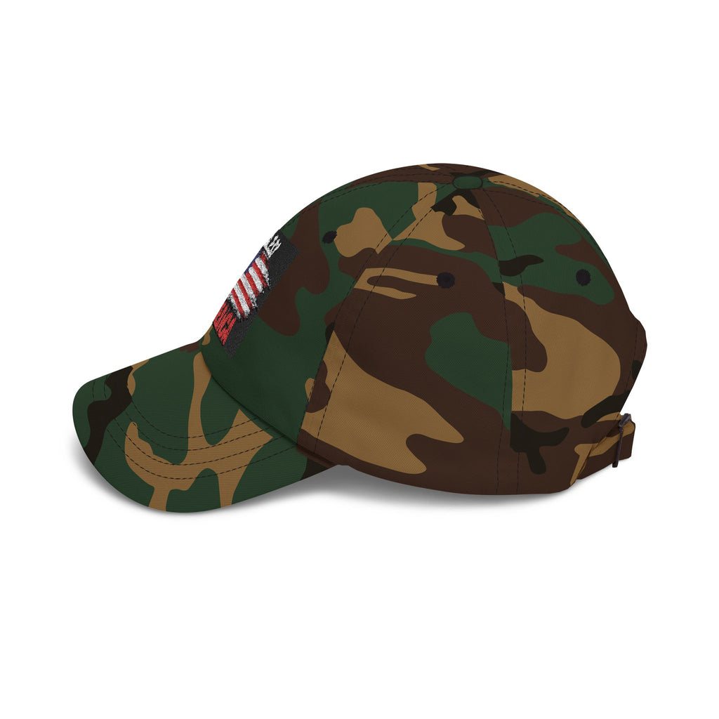 God Bless America Dad Cap - Embroidered USA Flag Patriotic Baseball Hat