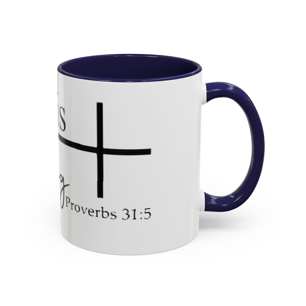 Proverbs 31:25 'She Is Strong' Accent Coffee Mug — Inspirational Christian Gift