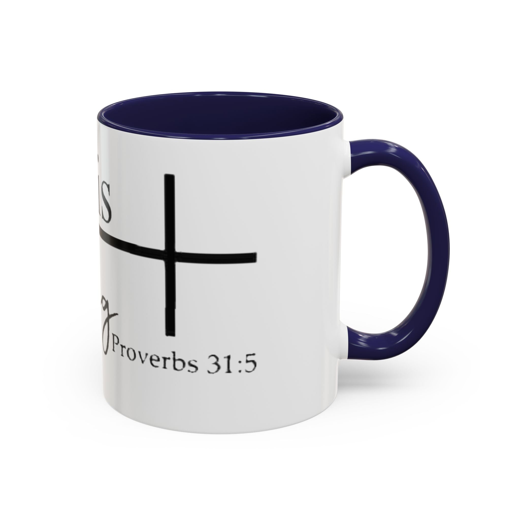Proverbs 31:25 'She Is Strong' Accent Coffee Mug — Inspirational Christian Gift