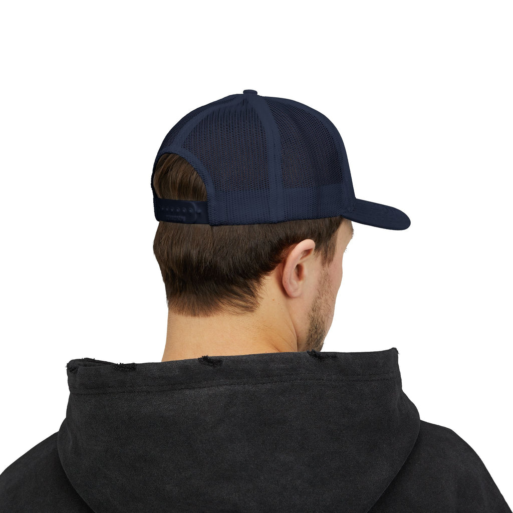Thin Blue Line Cross Trucker Hat — Police Support Snapback