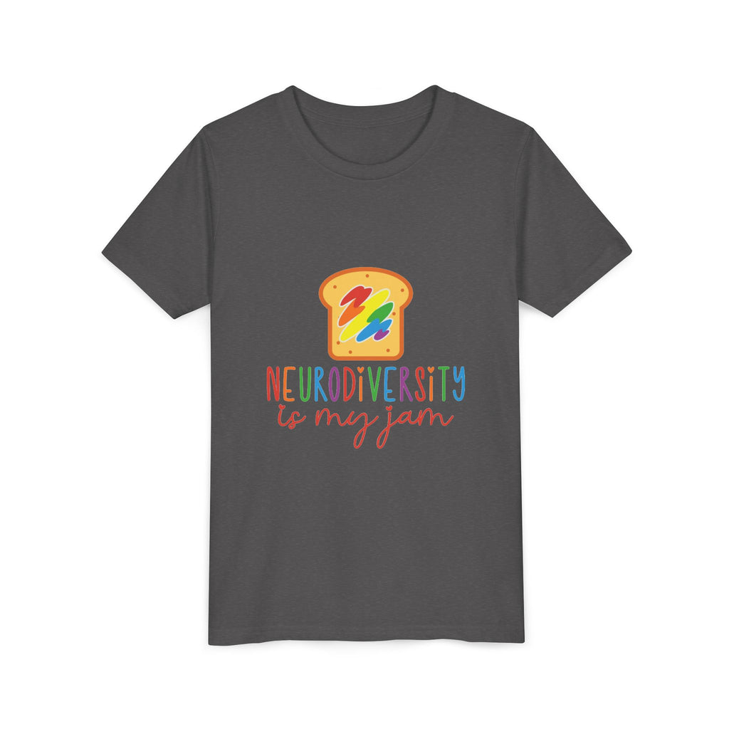 Youth Tee - "Neurodiversity Is My Jam" Rainbow Toast Graphic