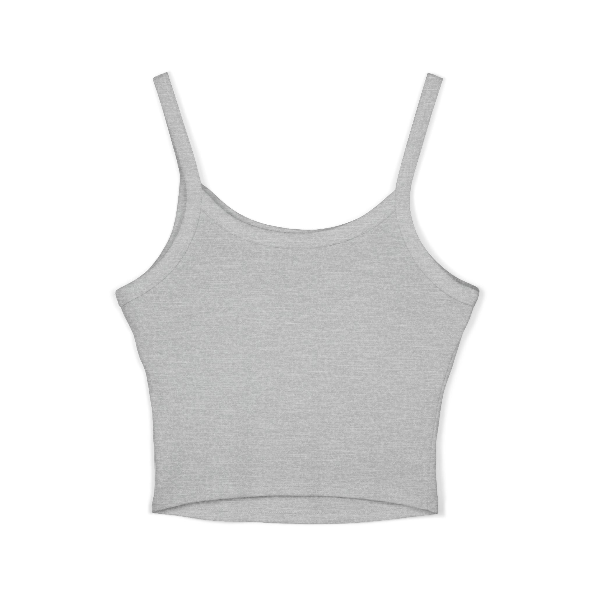 USA Patriotic Tank Top — "Made in America" Womens Crop Spaghetti Strap