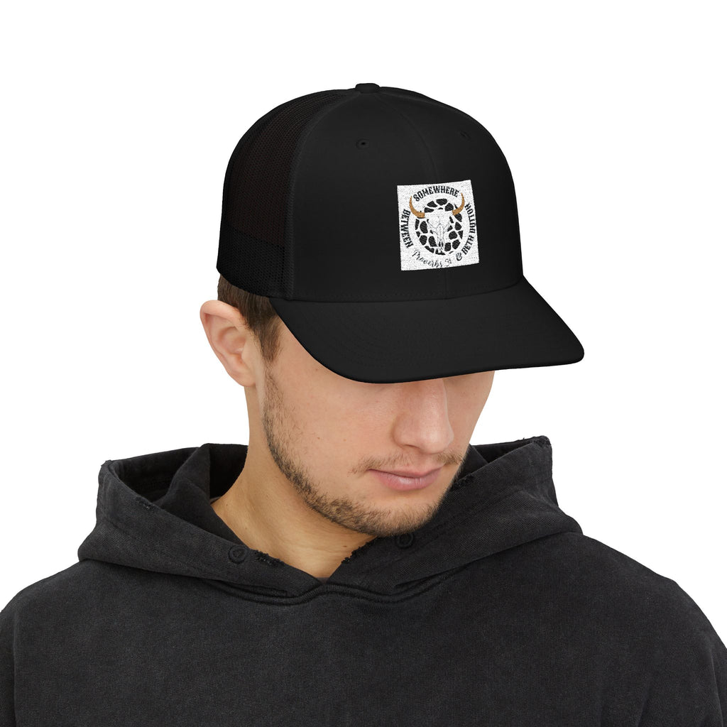 Leopard Smile Snapback Trucker Cap — Cute Leopard Patch Hat