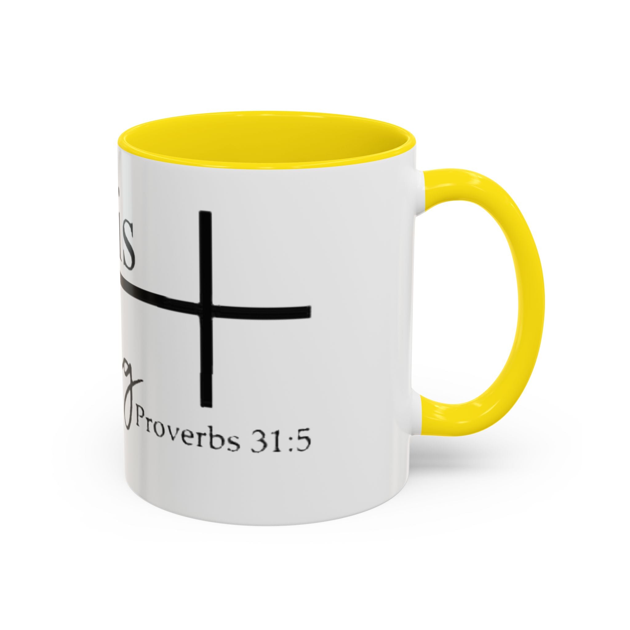 Proverbs 31:25 'She Is Strong' Accent Coffee Mug — Inspirational Christian Gift