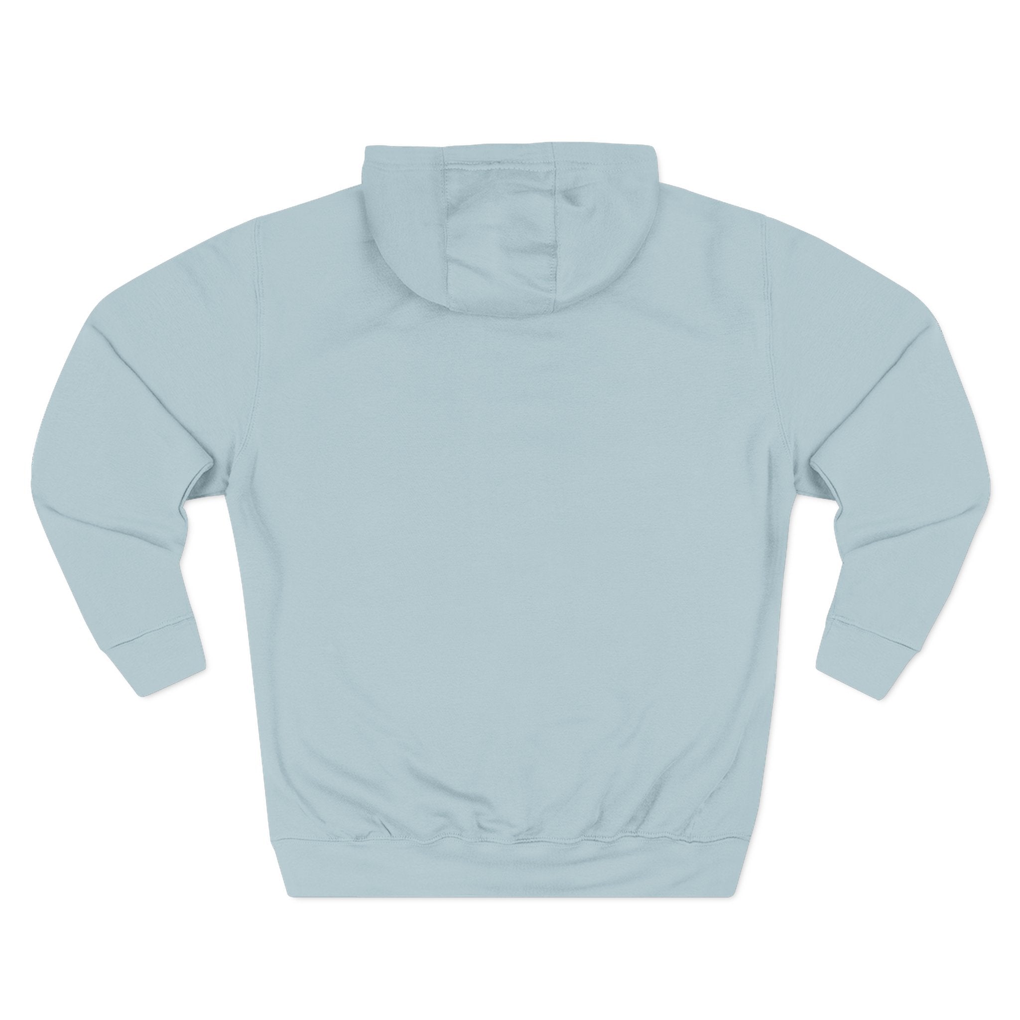 Blank White Hoodie — Customizable Three-Panel Fleece Pullover