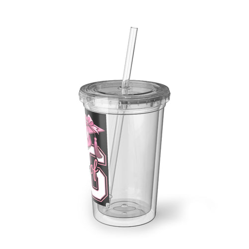 Class of 20 Graduation Acrylic Tumbler — Pink Cap & Tassel