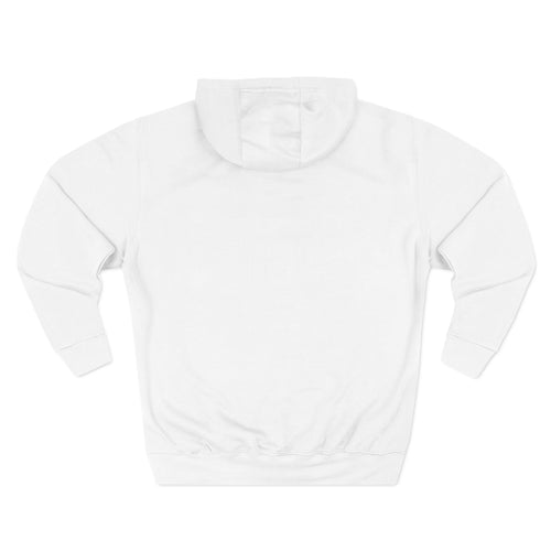 Blank White Hoodie — Customizable Three-Panel Fleece Pullover