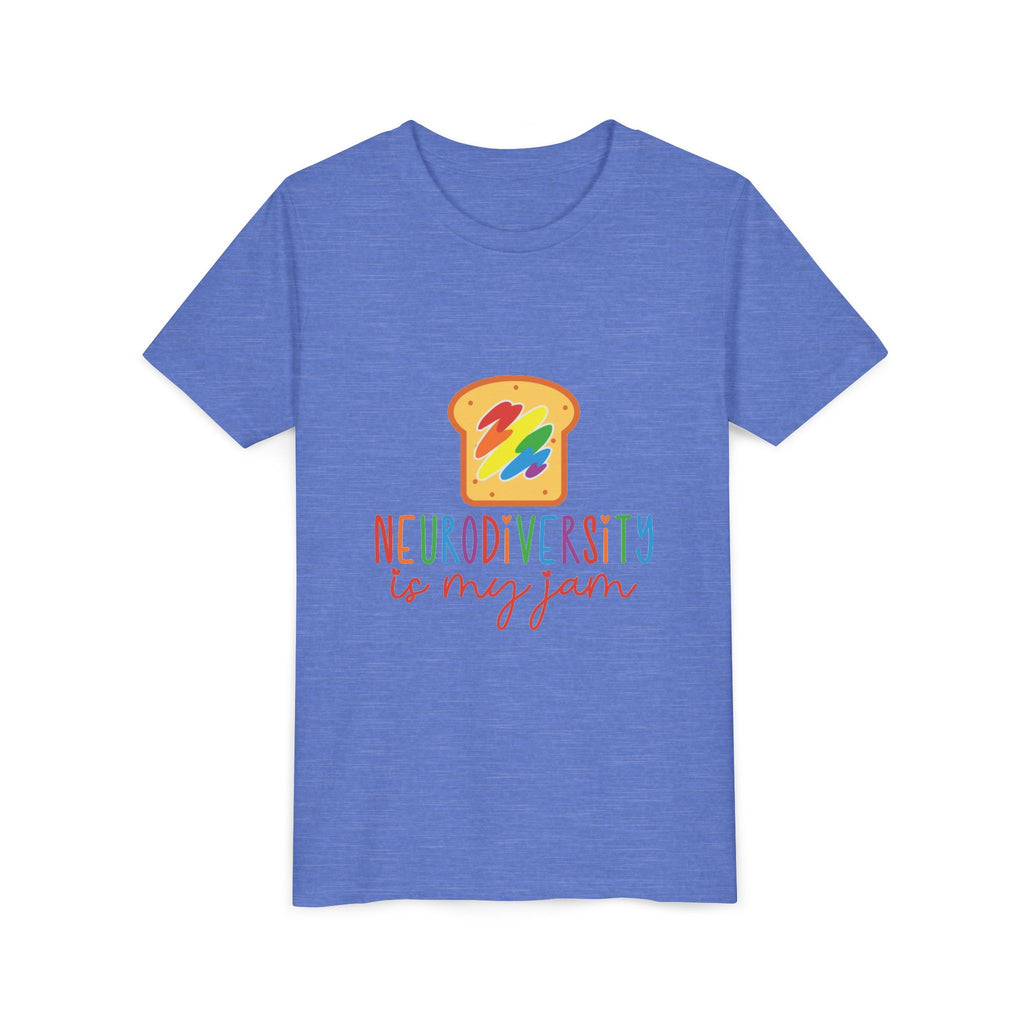 Youth Tee - "Neurodiversity Is My Jam" Rainbow Toast Graphic