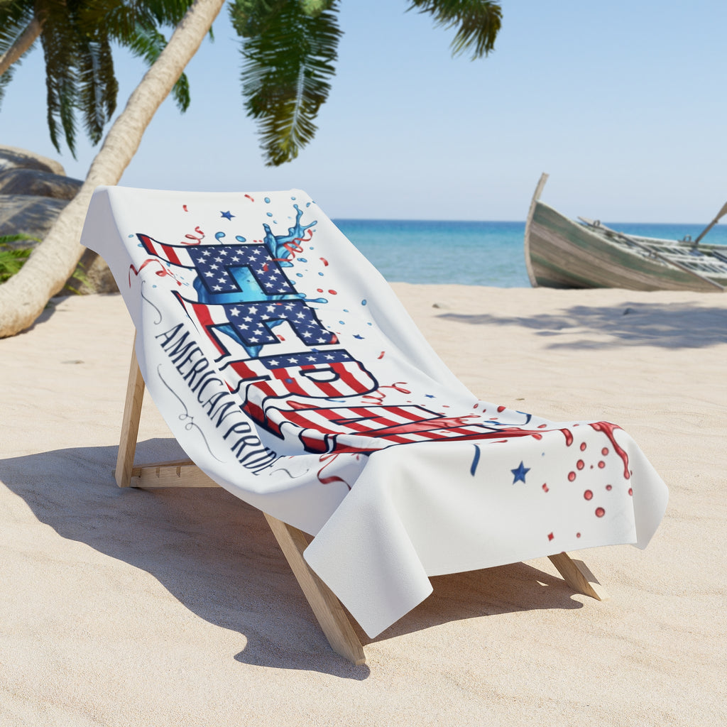 Feral American Pride Beach Towel — Patriotic USA Flag Design