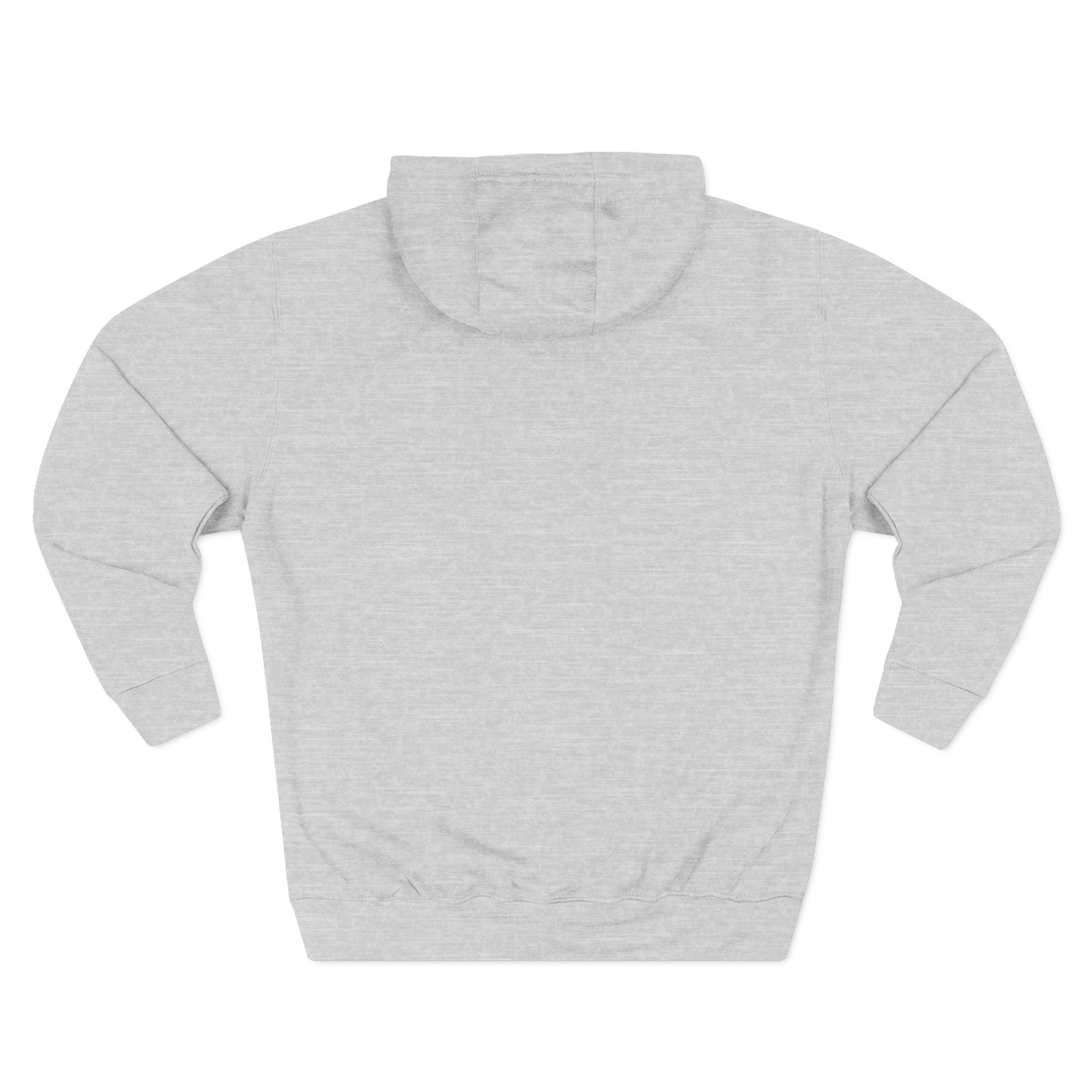 Blank White Hoodie — Customizable Three-Panel Fleece Pullover