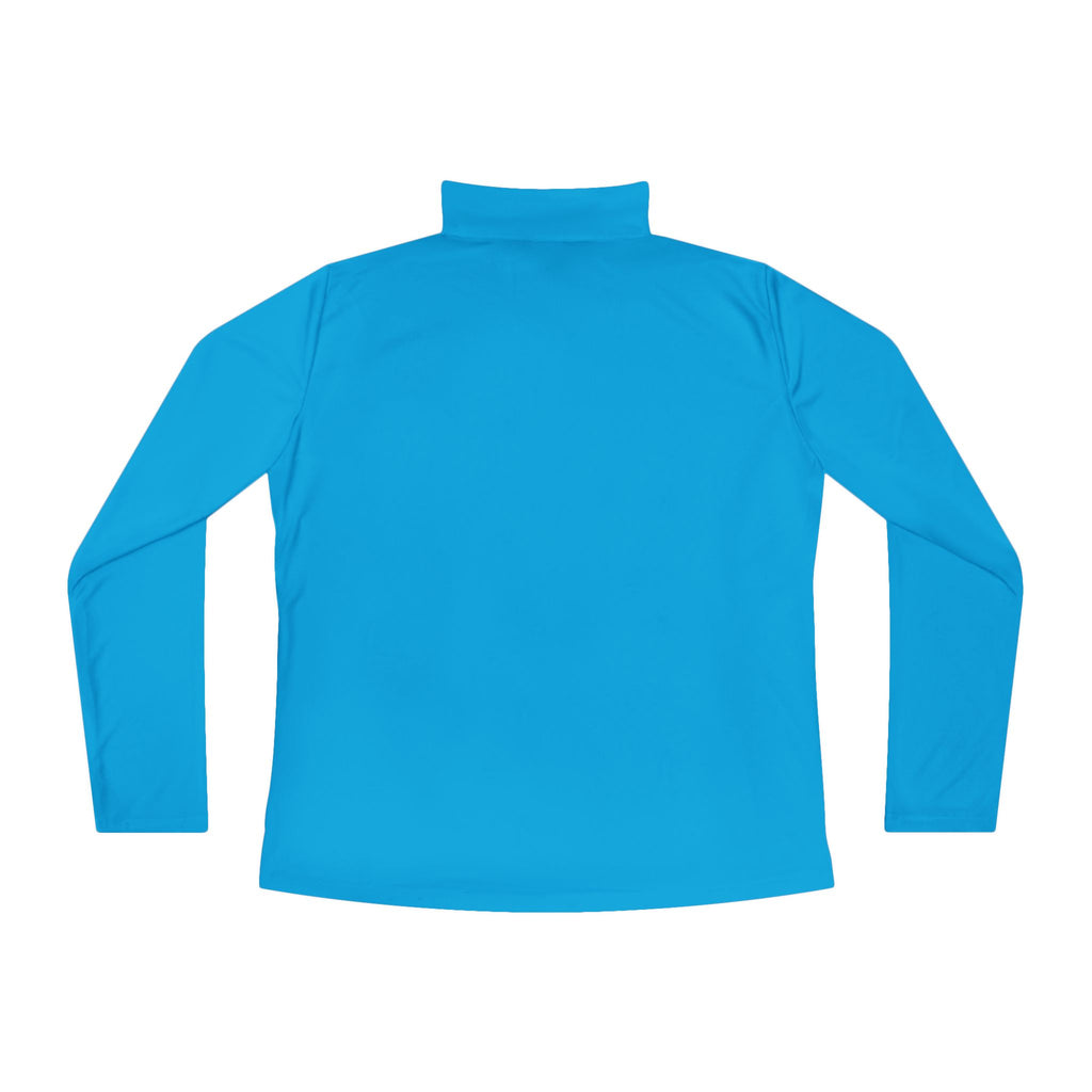 Ladies Quarter-Zip Pullover — Minimal Script "be brave, be you" Athletic Pullover