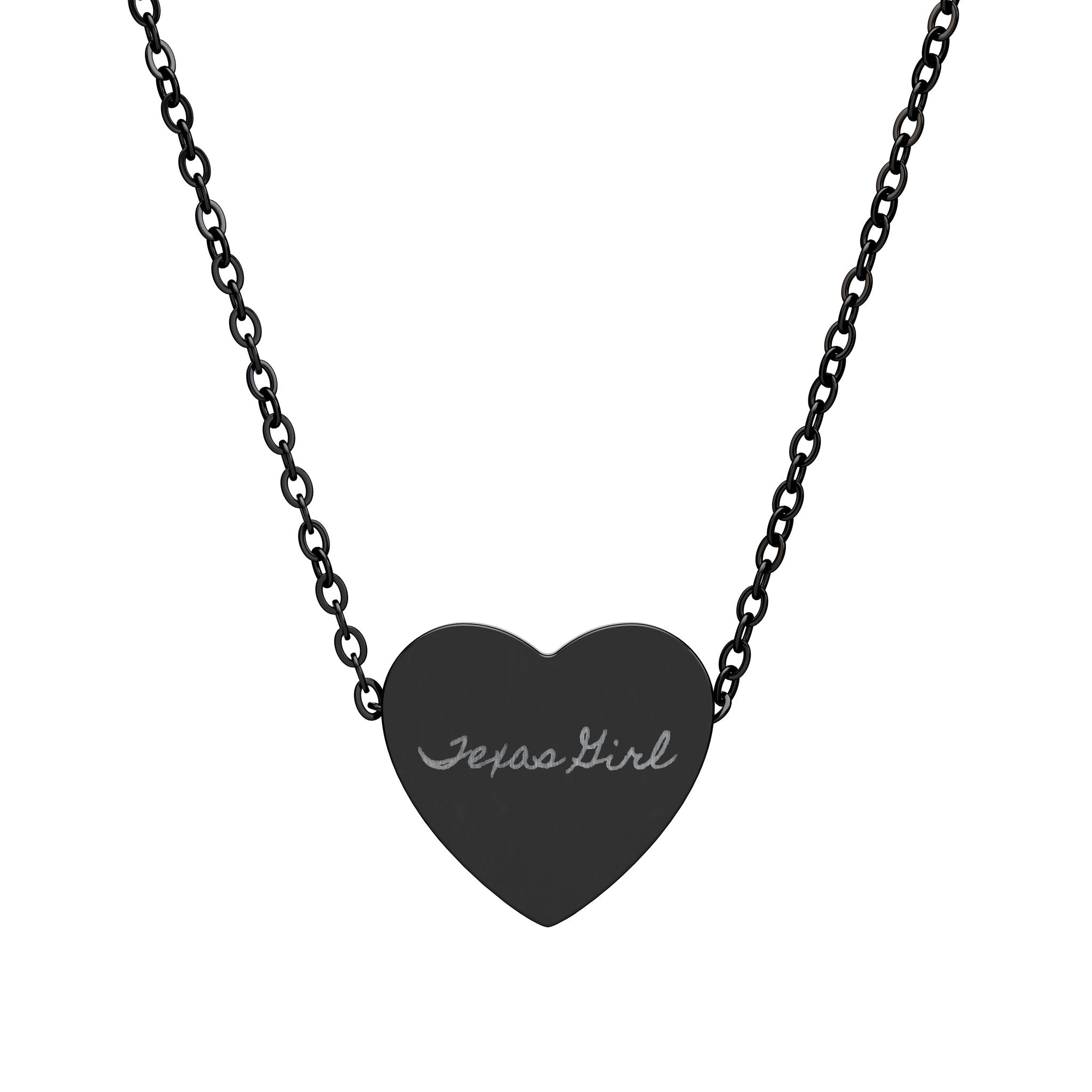Engravable Heart Necklace — Personalized 'Jesus Girl' Religious Pendant