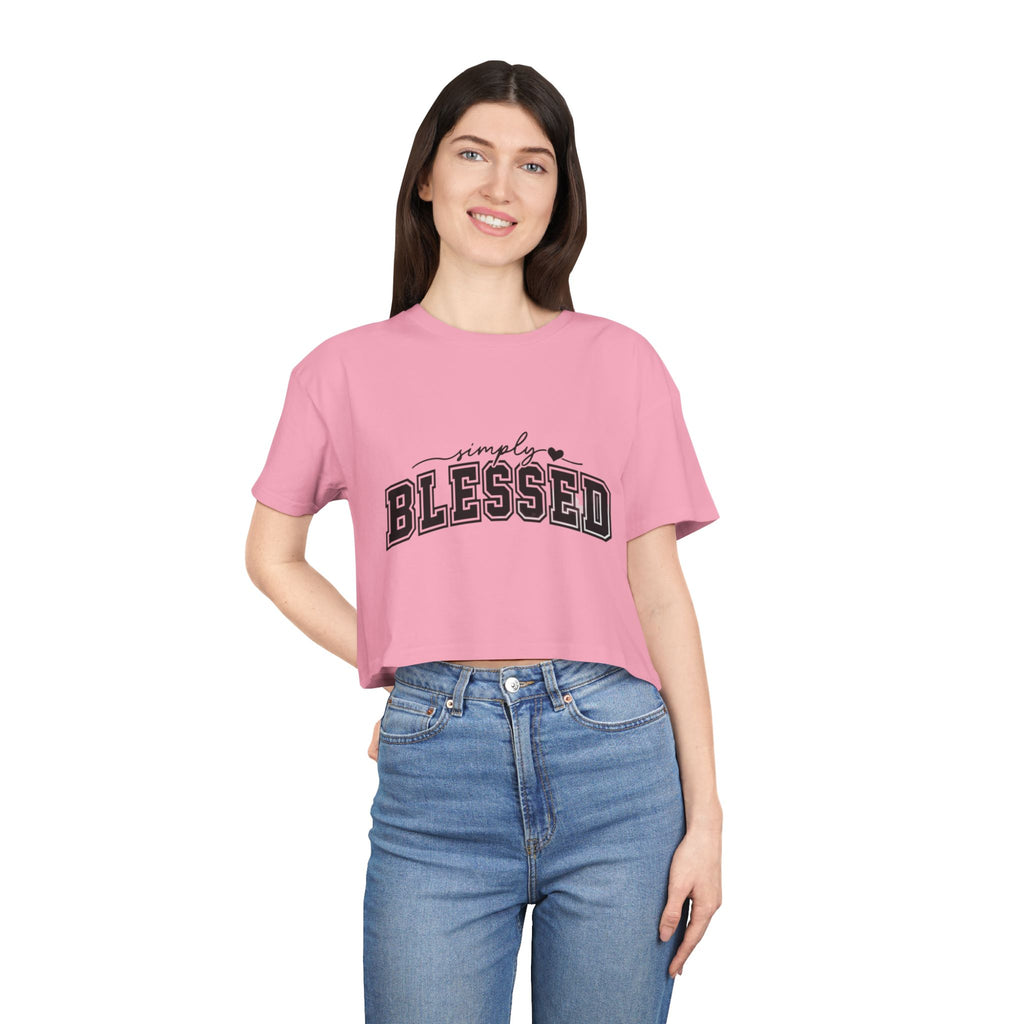 Simply Blessed Crop Tee — Women's Spiritual Casual Top