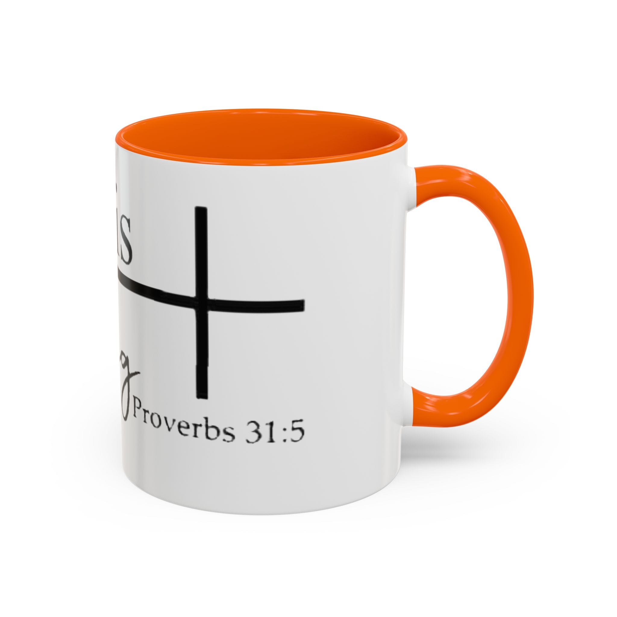 Proverbs 31:25 'She Is Strong' Accent Coffee Mug — Inspirational Christian Gift