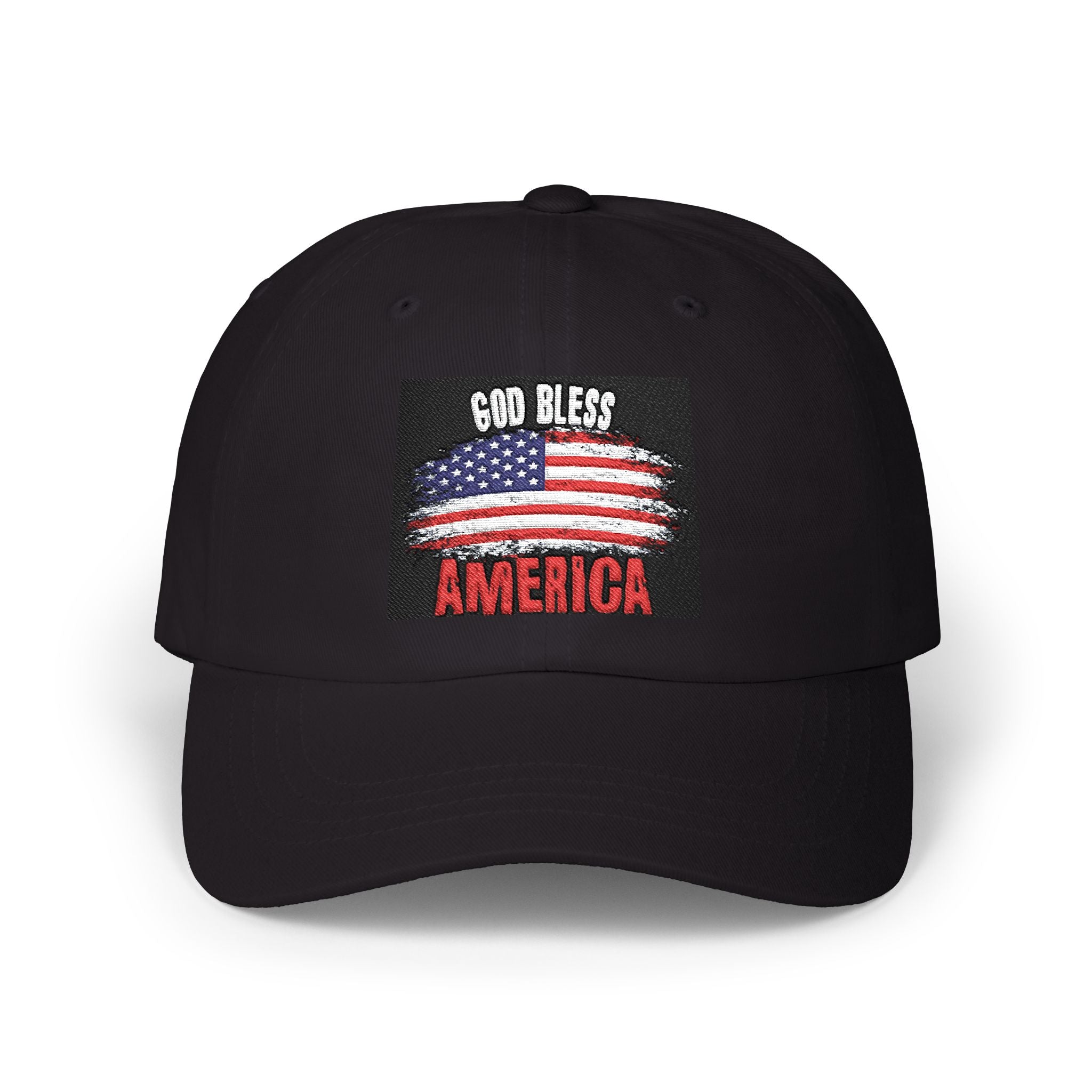 God Bless America Dad Cap - Embroidered USA Flag Patriotic Baseball Hat