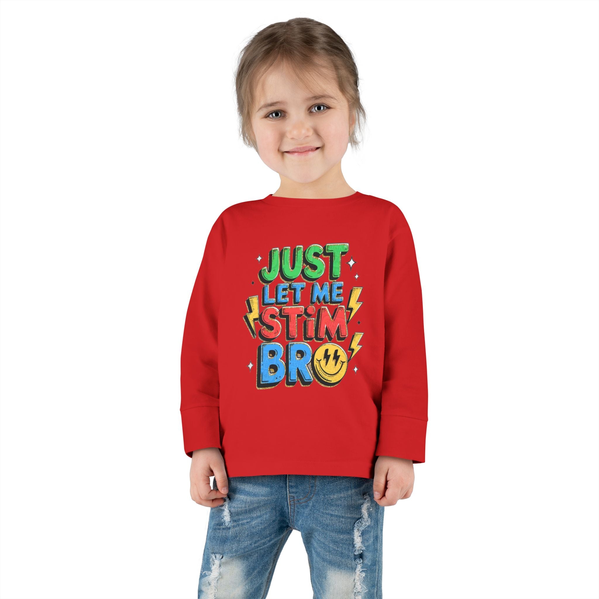 Just Let Me Stim Bro Toddler Long Sleeve Tee – Sensory-Friendly Autism Support Shirt