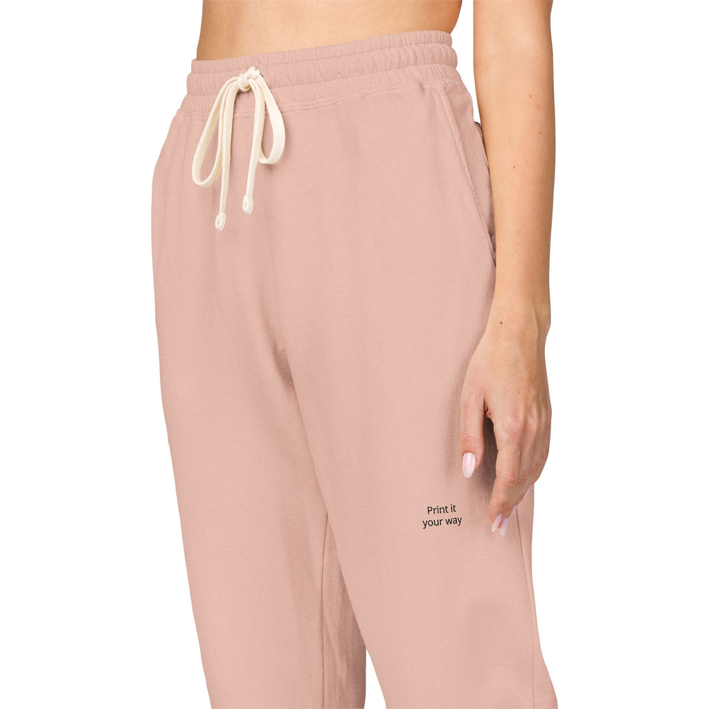 Garment-Dyed Fleece Sweatpants — Minimal Embroidered Joggers