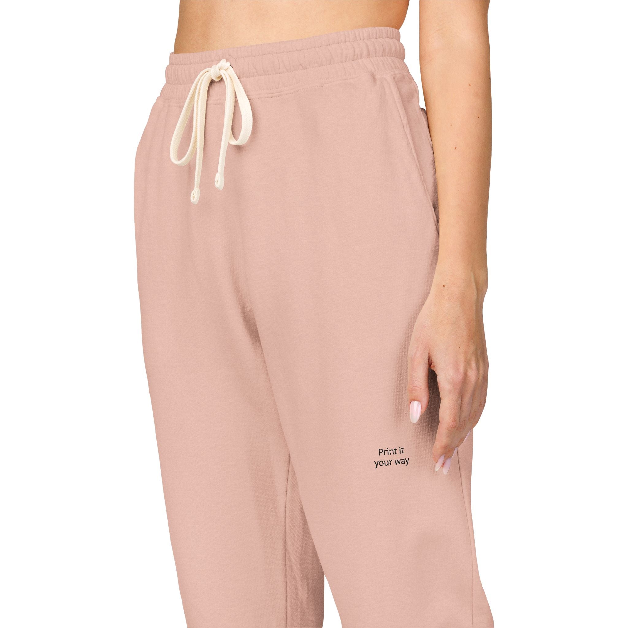 Garment-Dyed Fleece Sweatpants — Minimal Embroidered Joggers