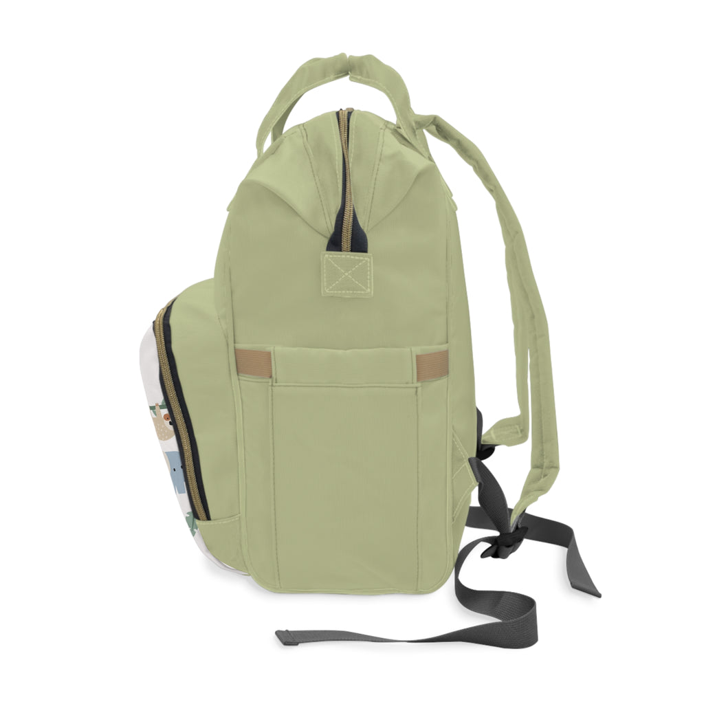 Dino Hello Multifunctional Diaper Backpack — Cute Jungle Baby Bag with Changing Station