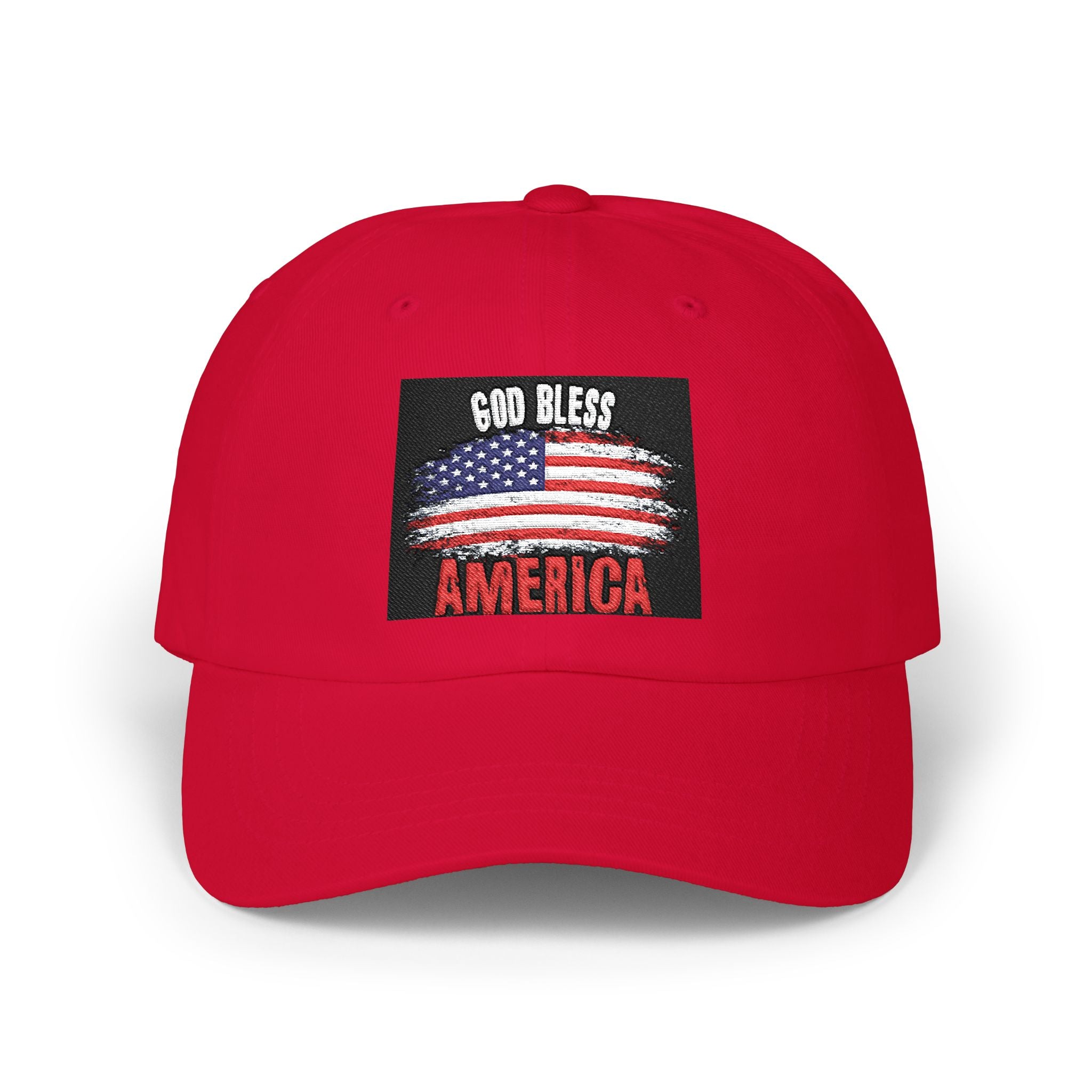 God Bless America Dad Cap - Embroidered USA Flag Patriotic Baseball Hat