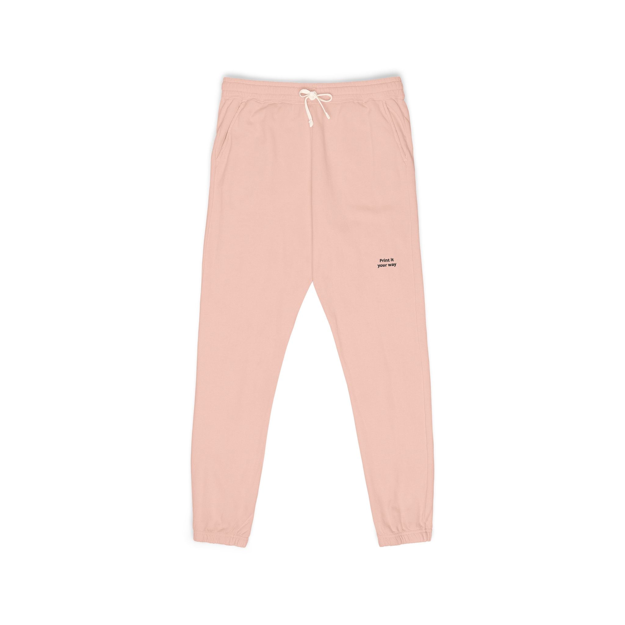 Garment-Dyed Fleece Sweatpants — Minimal Embroidered Joggers