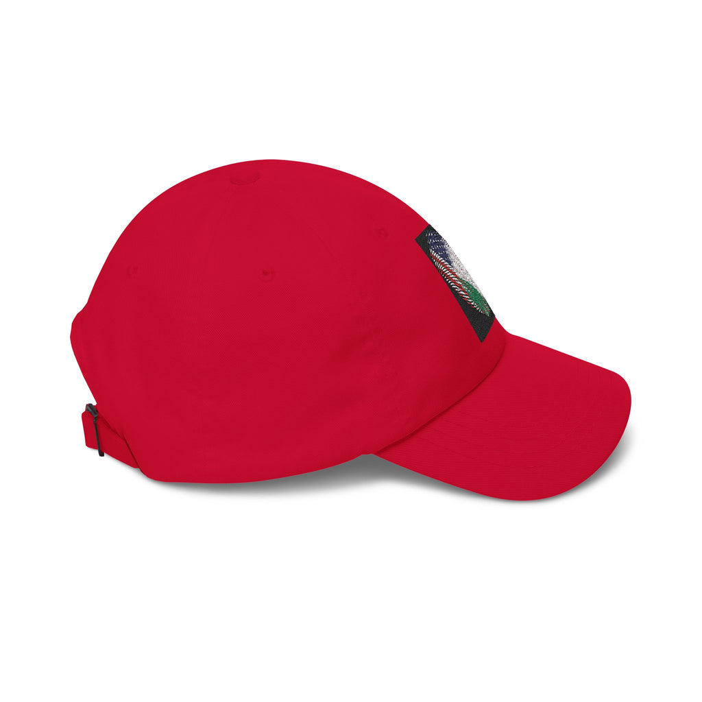 Dad Cap with USA & Italy  Heart Patch – Flag Love Baseball Hat