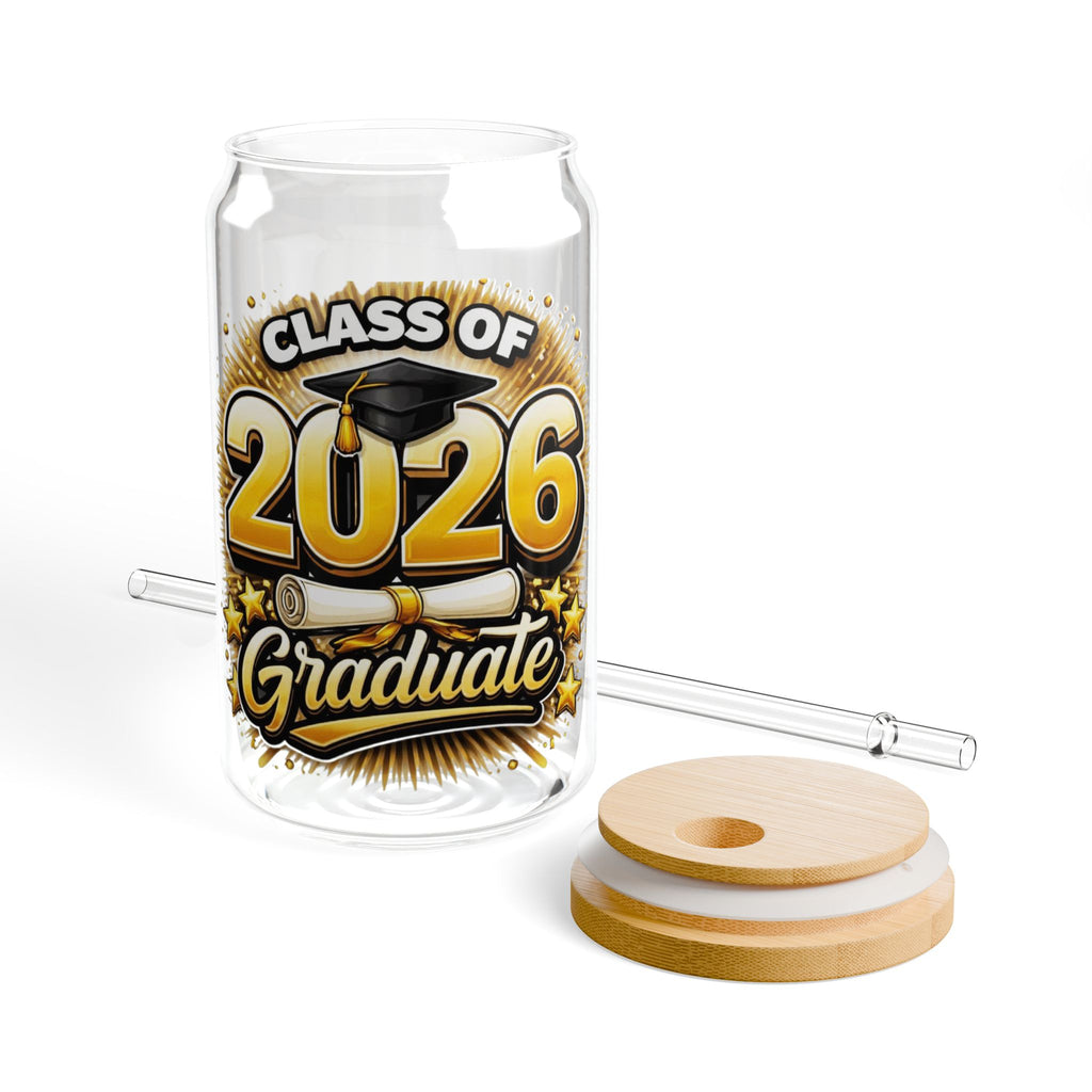 Class of 2026 Graduate Sipper Glass - 16oz Graduation Gift