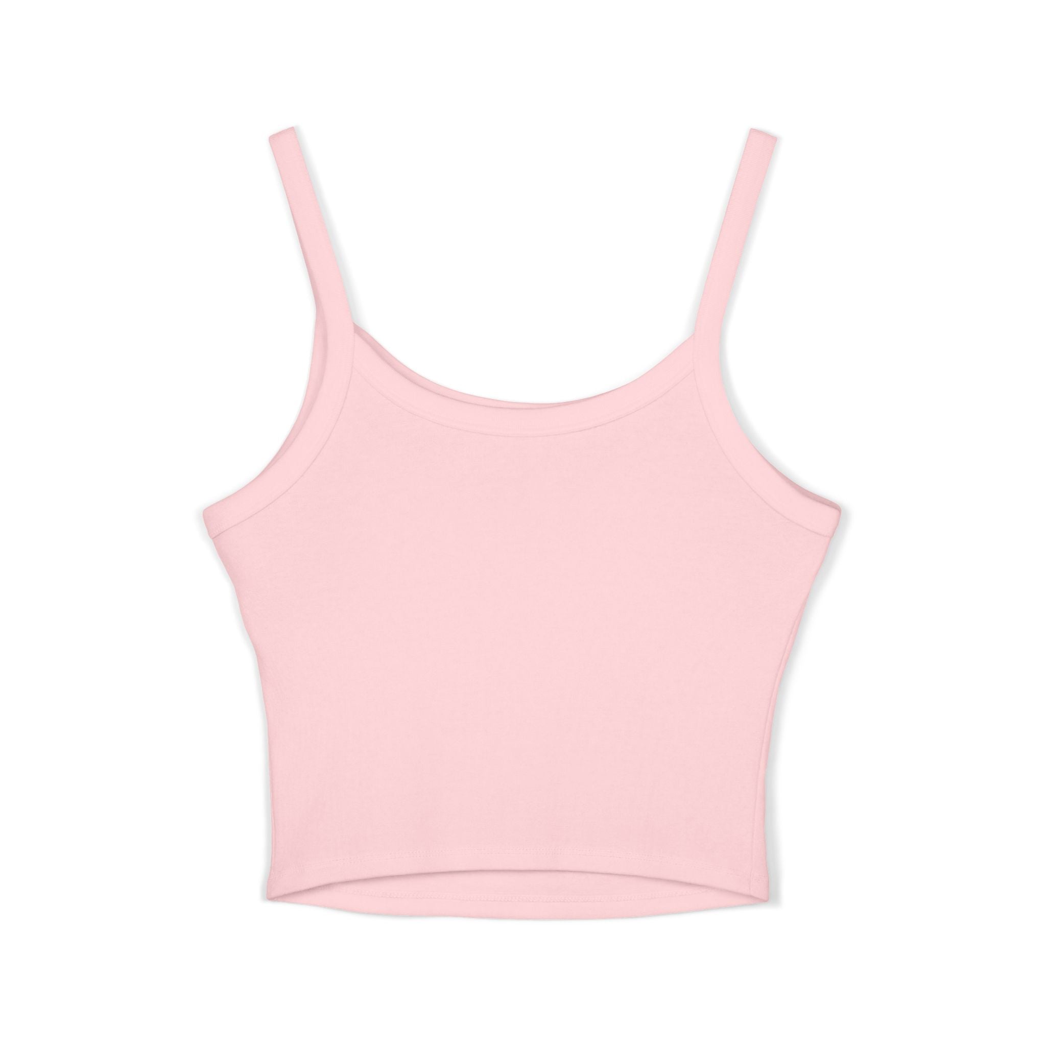 USA Patriotic Tank Top — "Made in America" Womens Crop Spaghetti Strap