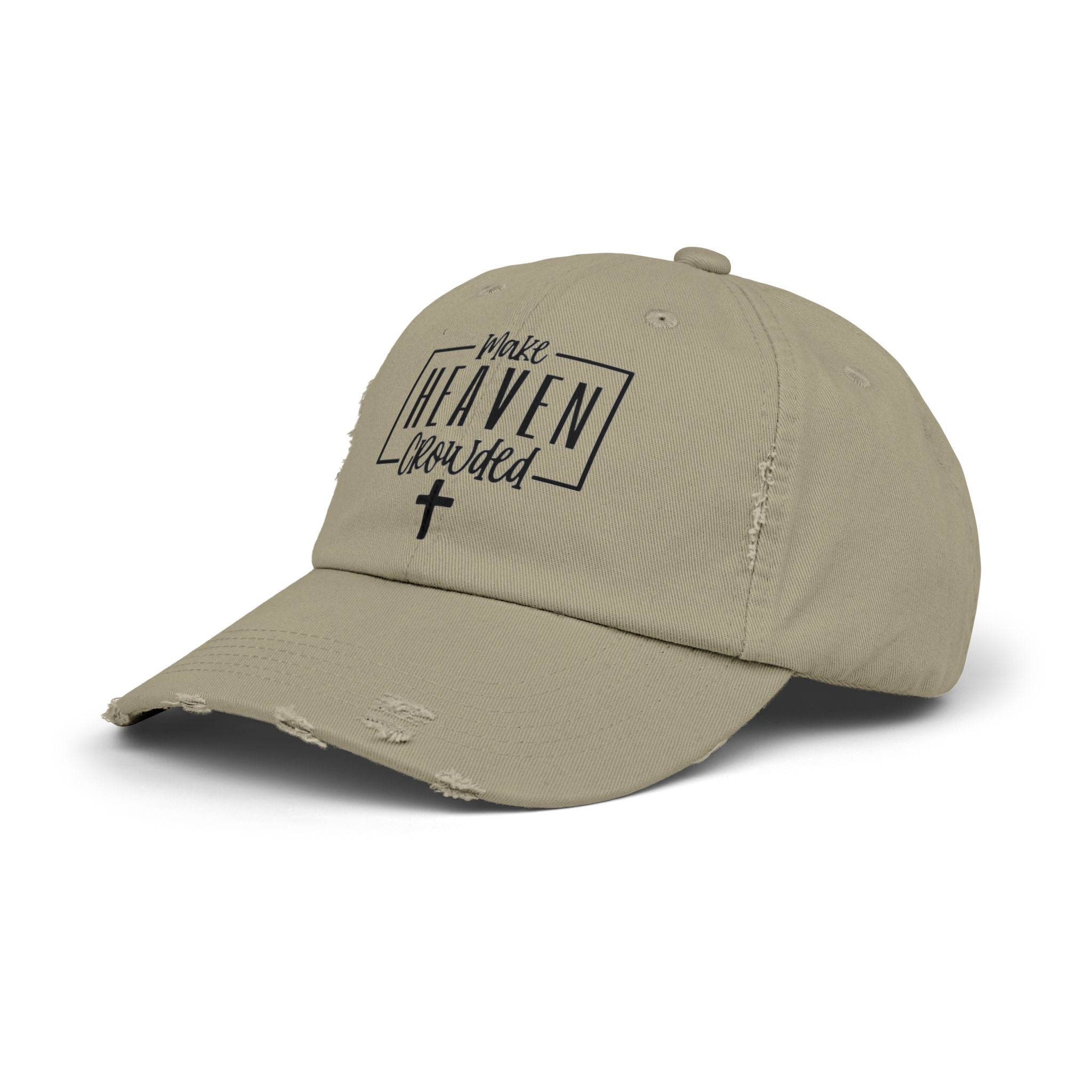 Make Heaven Crowded Distressed Baseball Cap