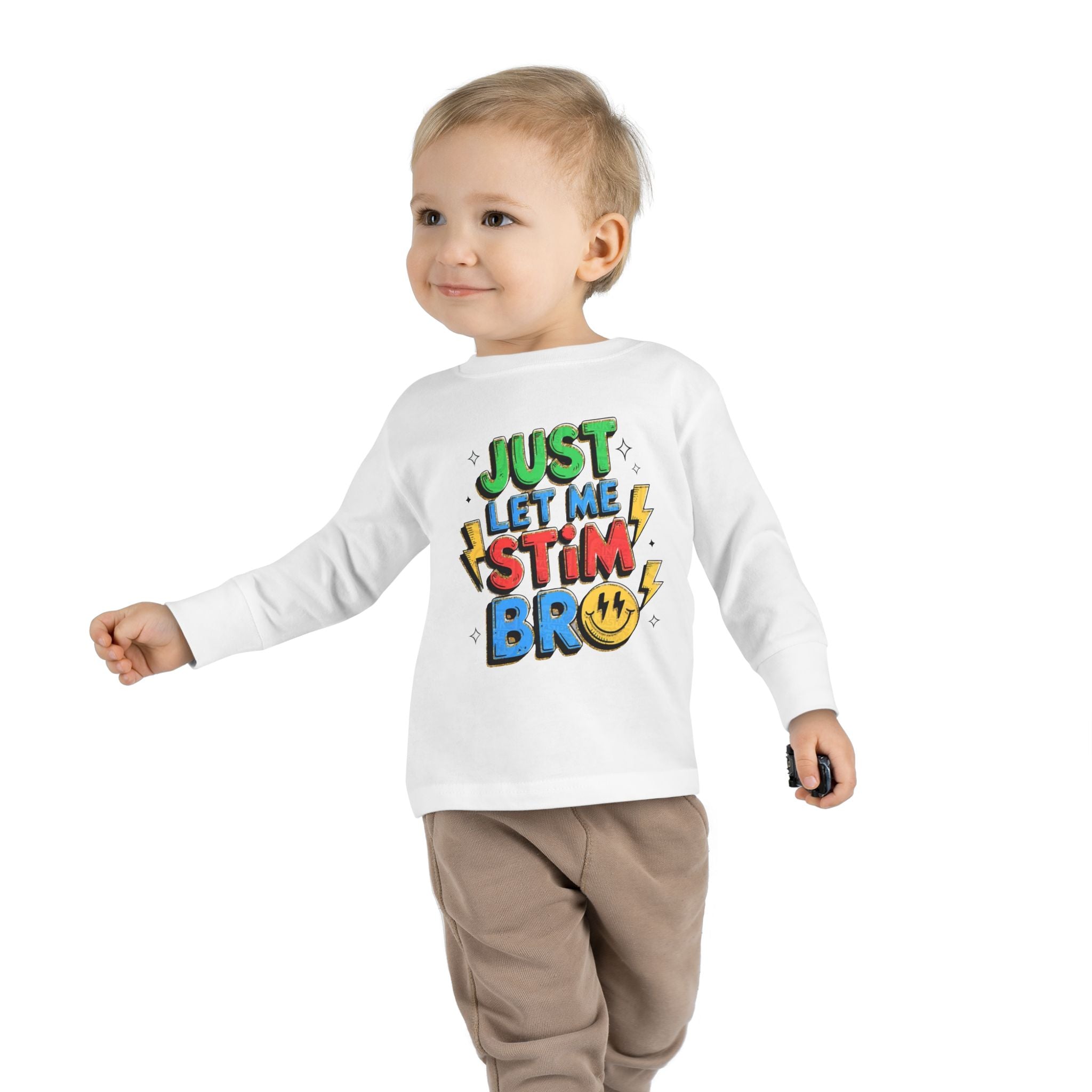 Just Let Me Stim Bro Toddler Long Sleeve Tee – Sensory-Friendly Autism Support Shirt