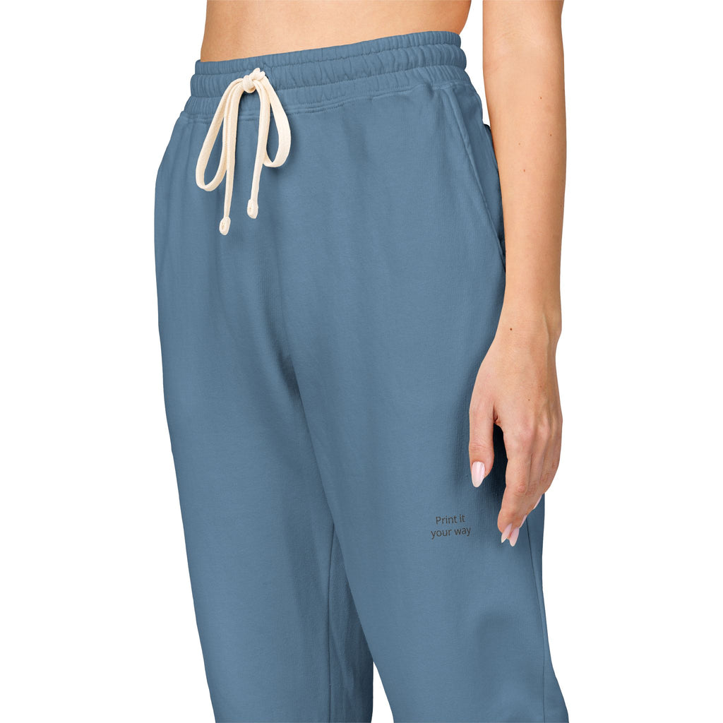 Garment-Dyed Fleece Sweatpants — Minimal Embroidered Joggers