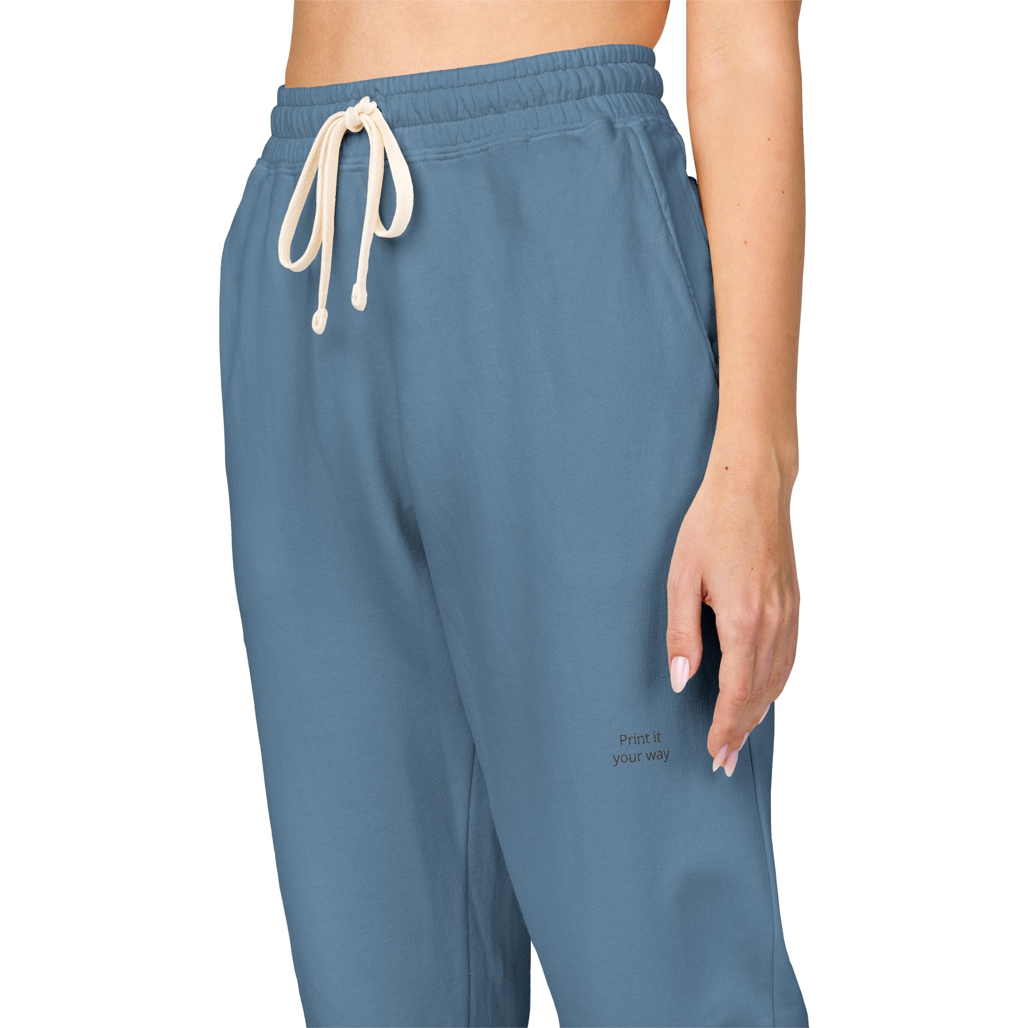 Garment-Dyed Fleece Sweatpants — Minimal Embroidered Joggers