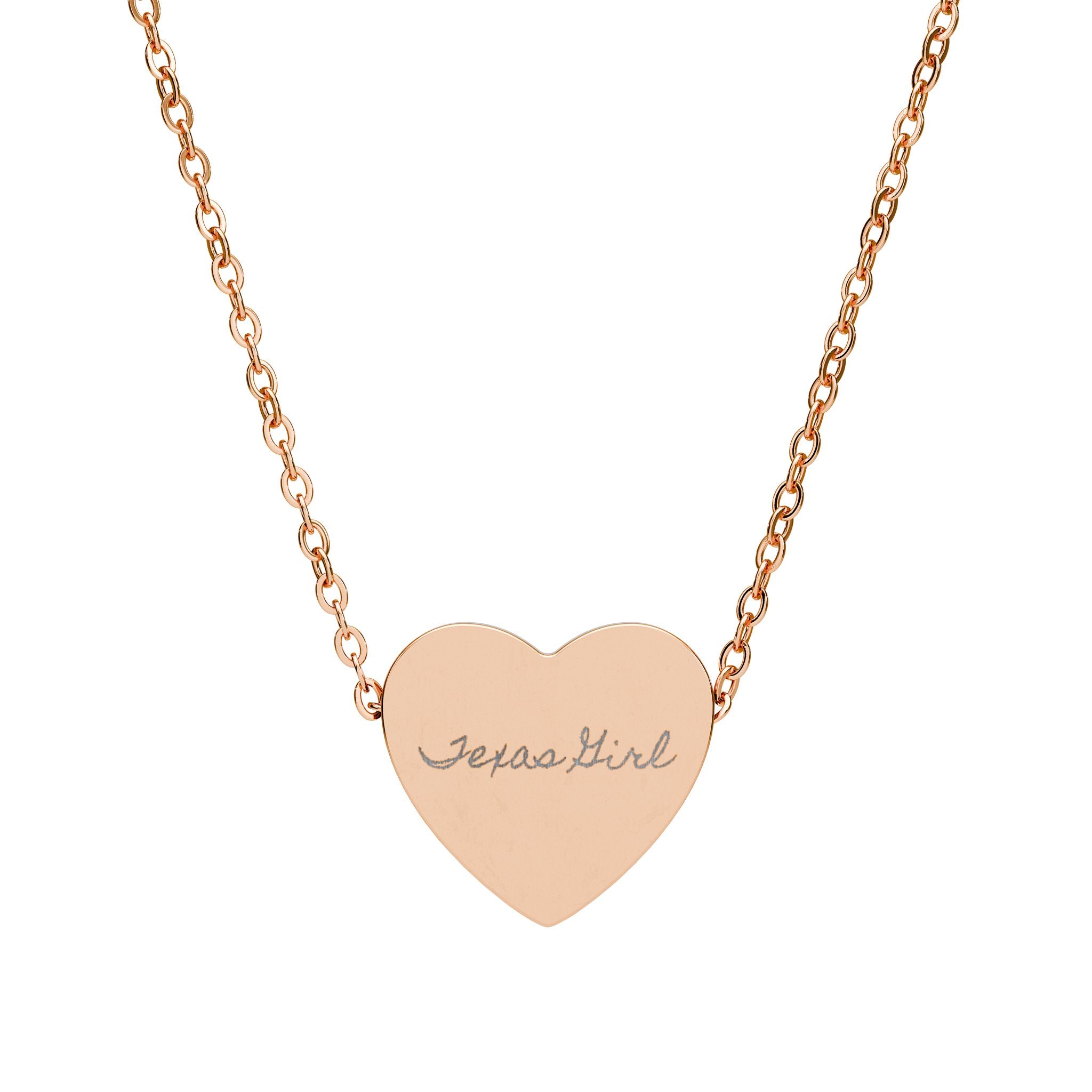 Engravable Heart Necklace — Personalized 'Jesus Girl' Religious Pendant