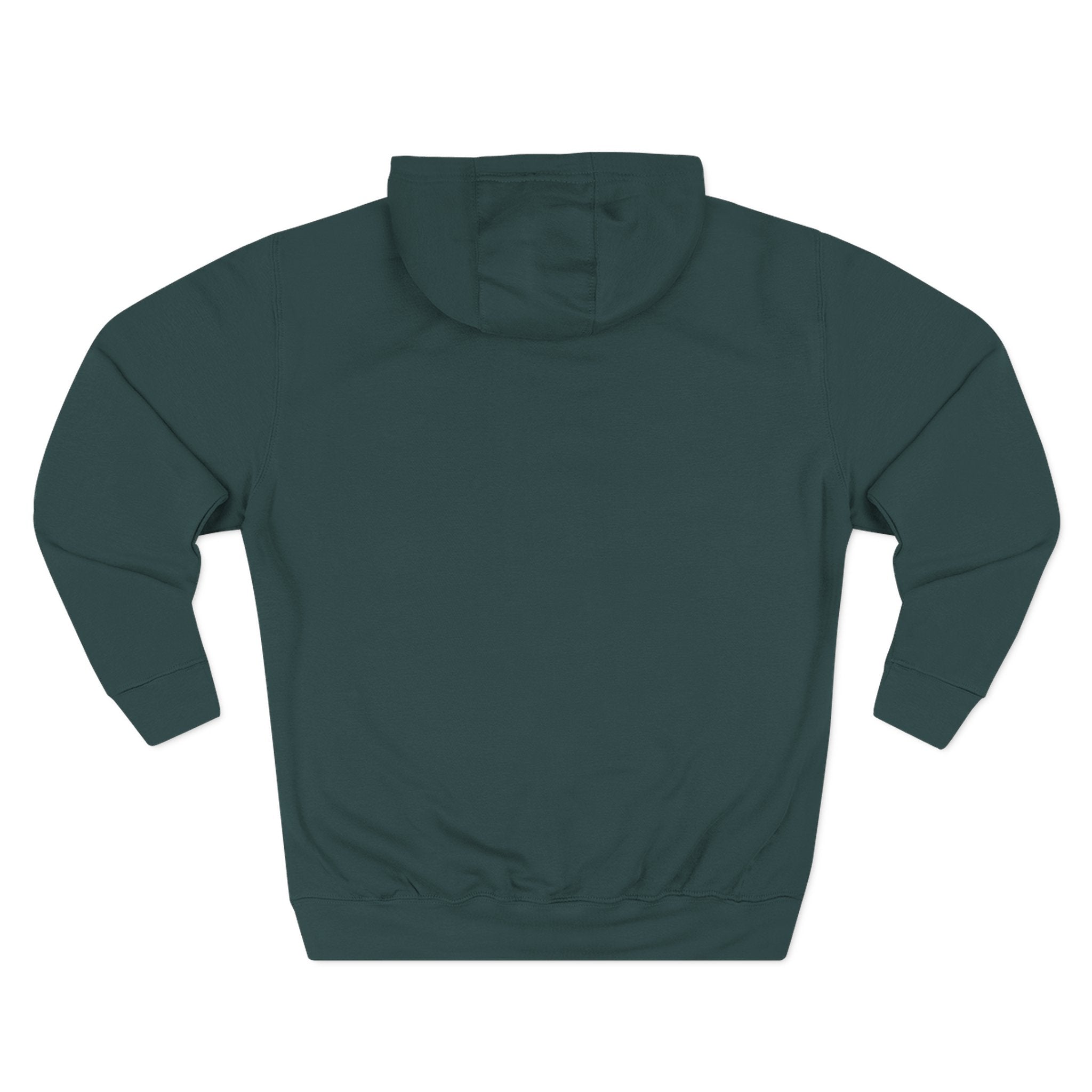 Blank White Hoodie — Customizable Three-Panel Fleece Pullover
