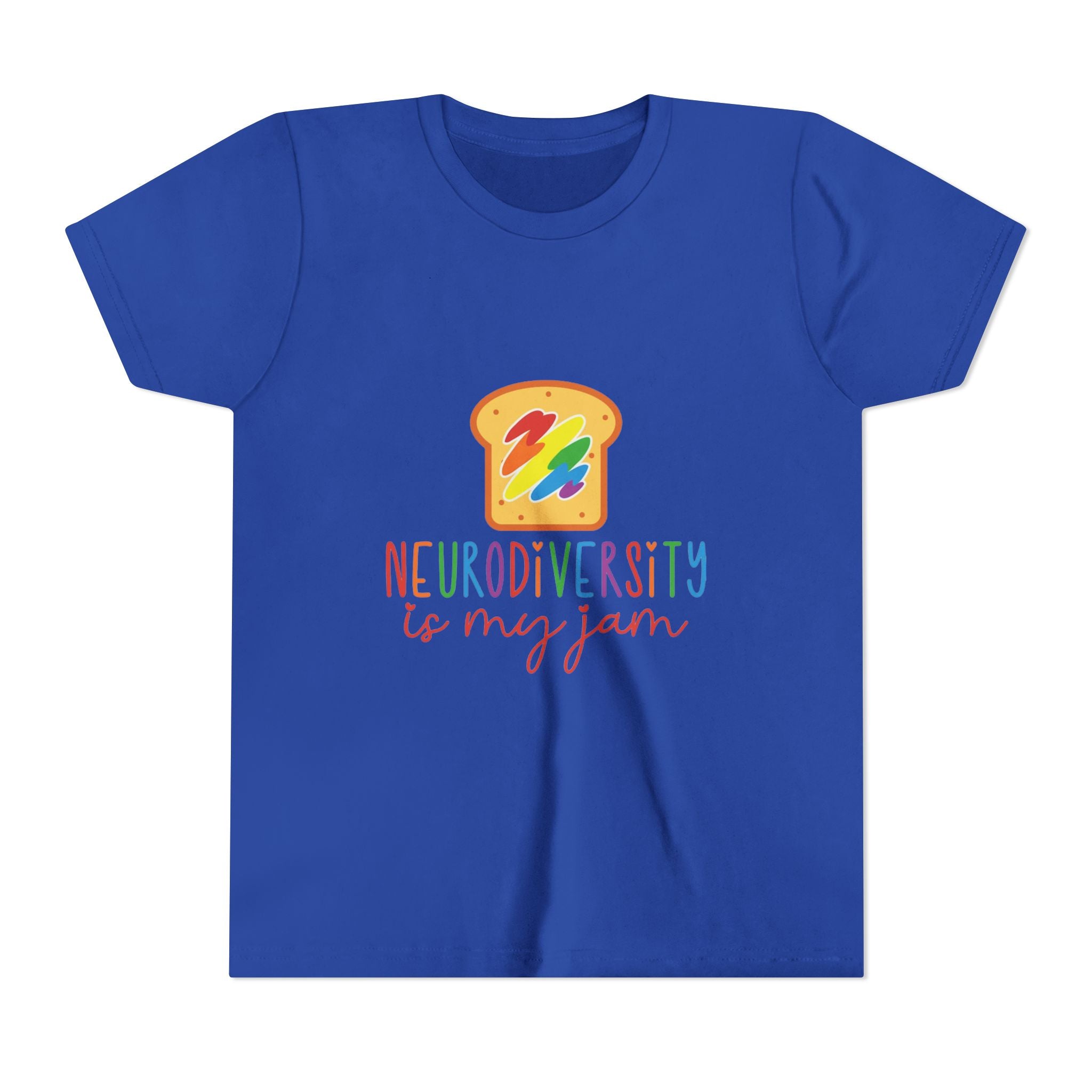Youth Tee - "Neurodiversity Is My Jam" Rainbow Toast Graphic