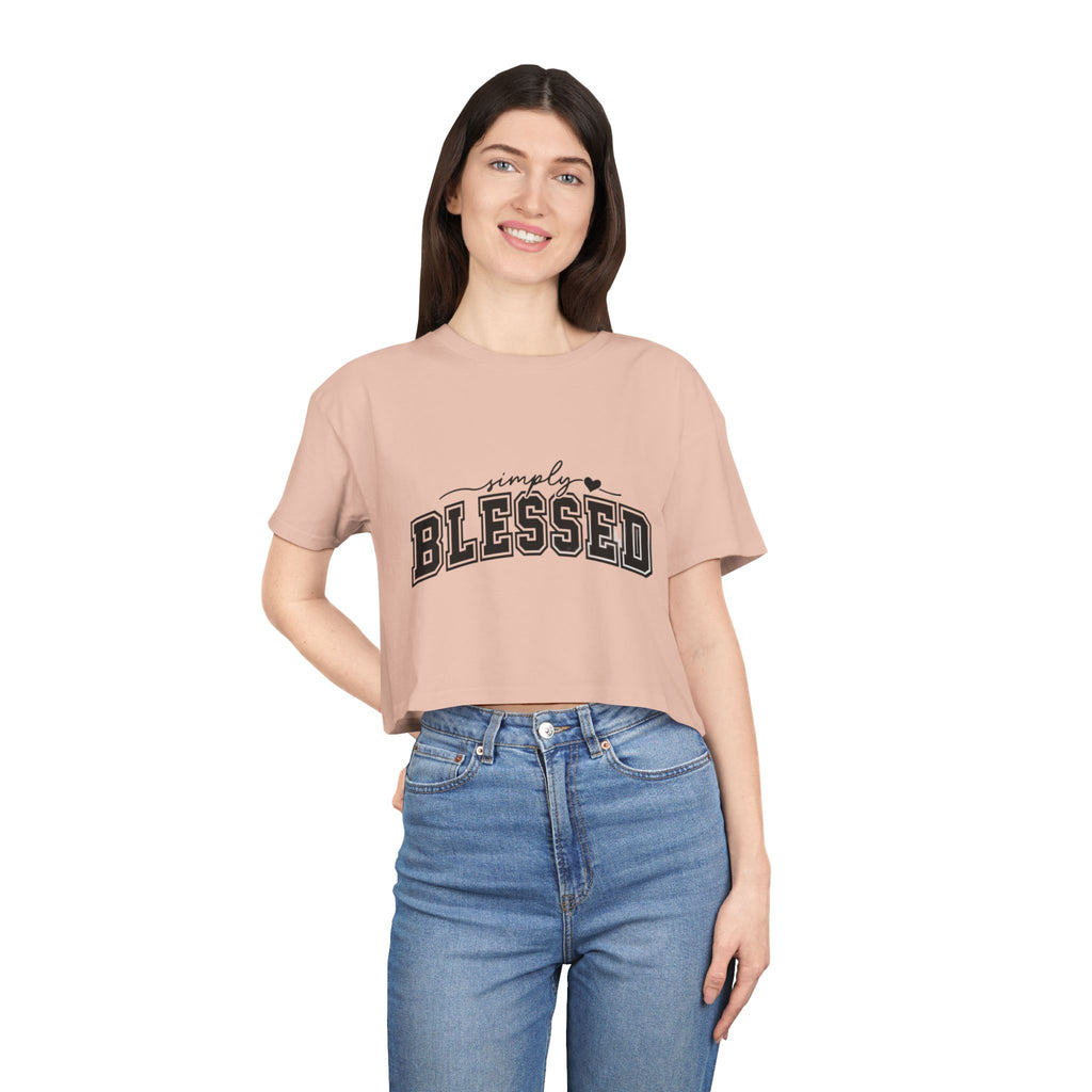 Simply Blessed Crop Tee — Women's Spiritual Casual Top