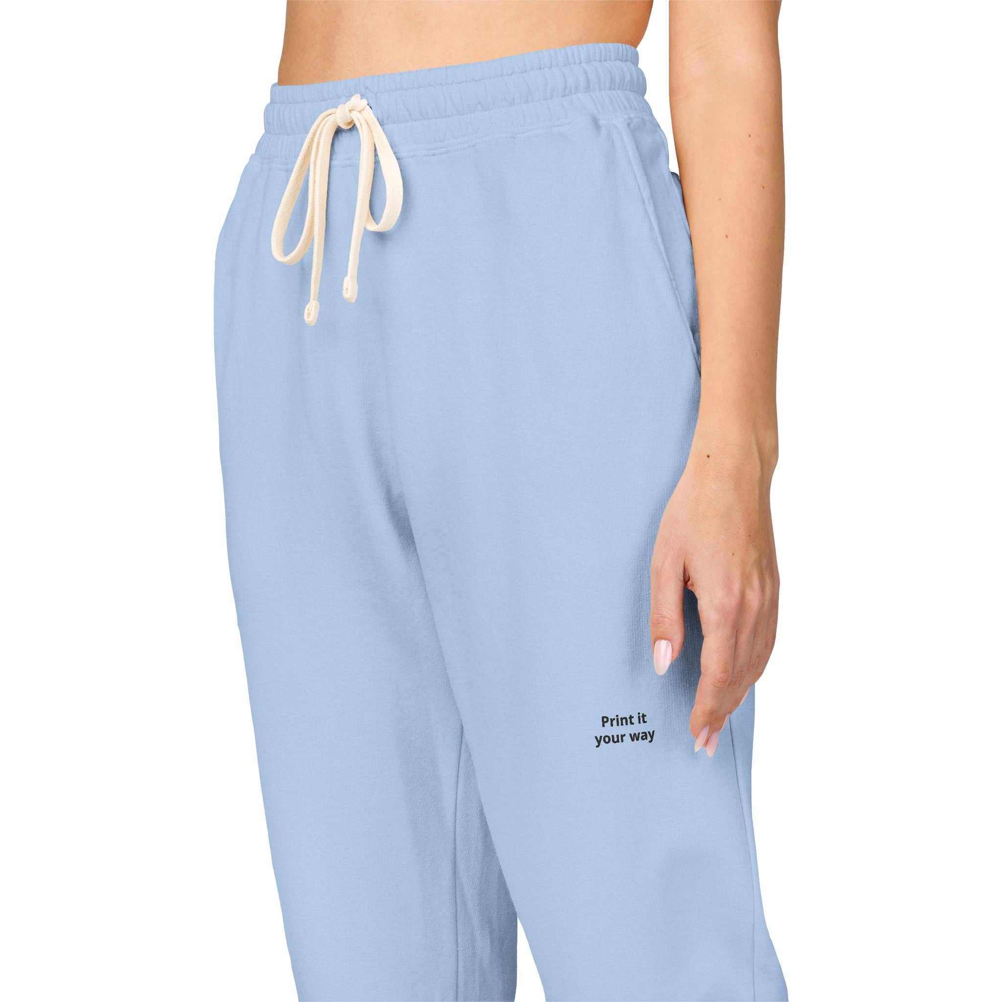 Garment-Dyed Fleece Sweatpants — Minimal Embroidered Joggers