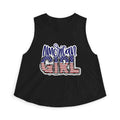American Girl Crop Top — Patriotic USA Flag Graphic Tank for Women