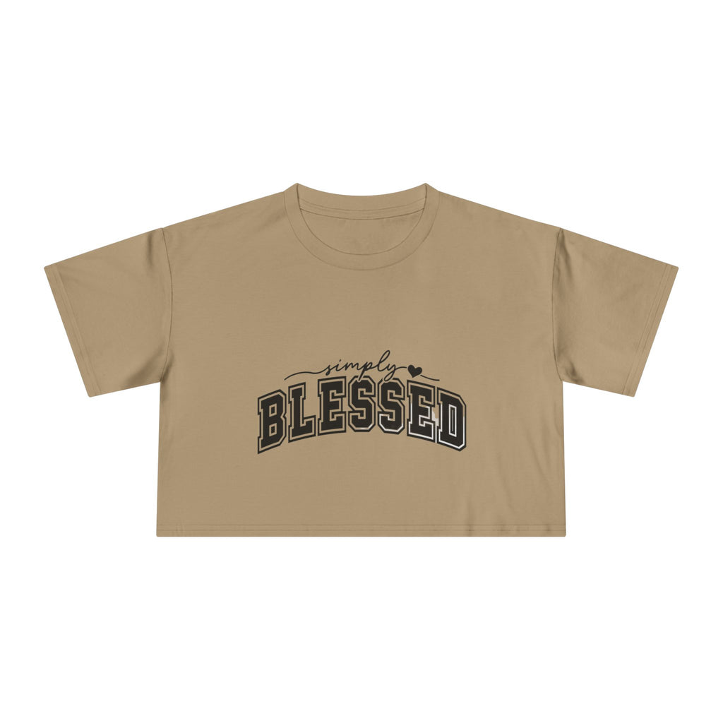 Simply Blessed Crop Tee — Women's Spiritual Casual Top