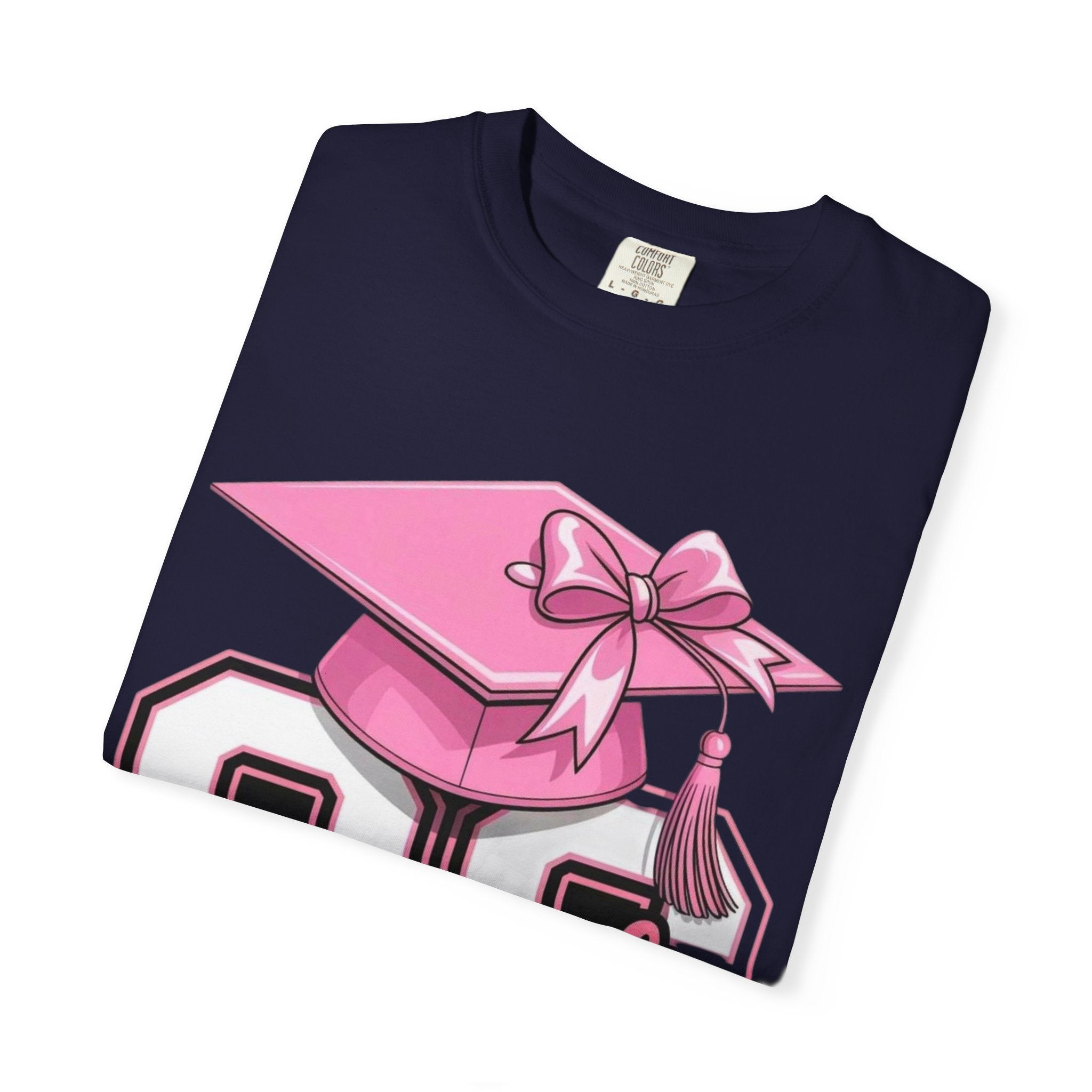 Class of 20 Graduation T-Shirt — Pink Cap & Tassel Senior Tee