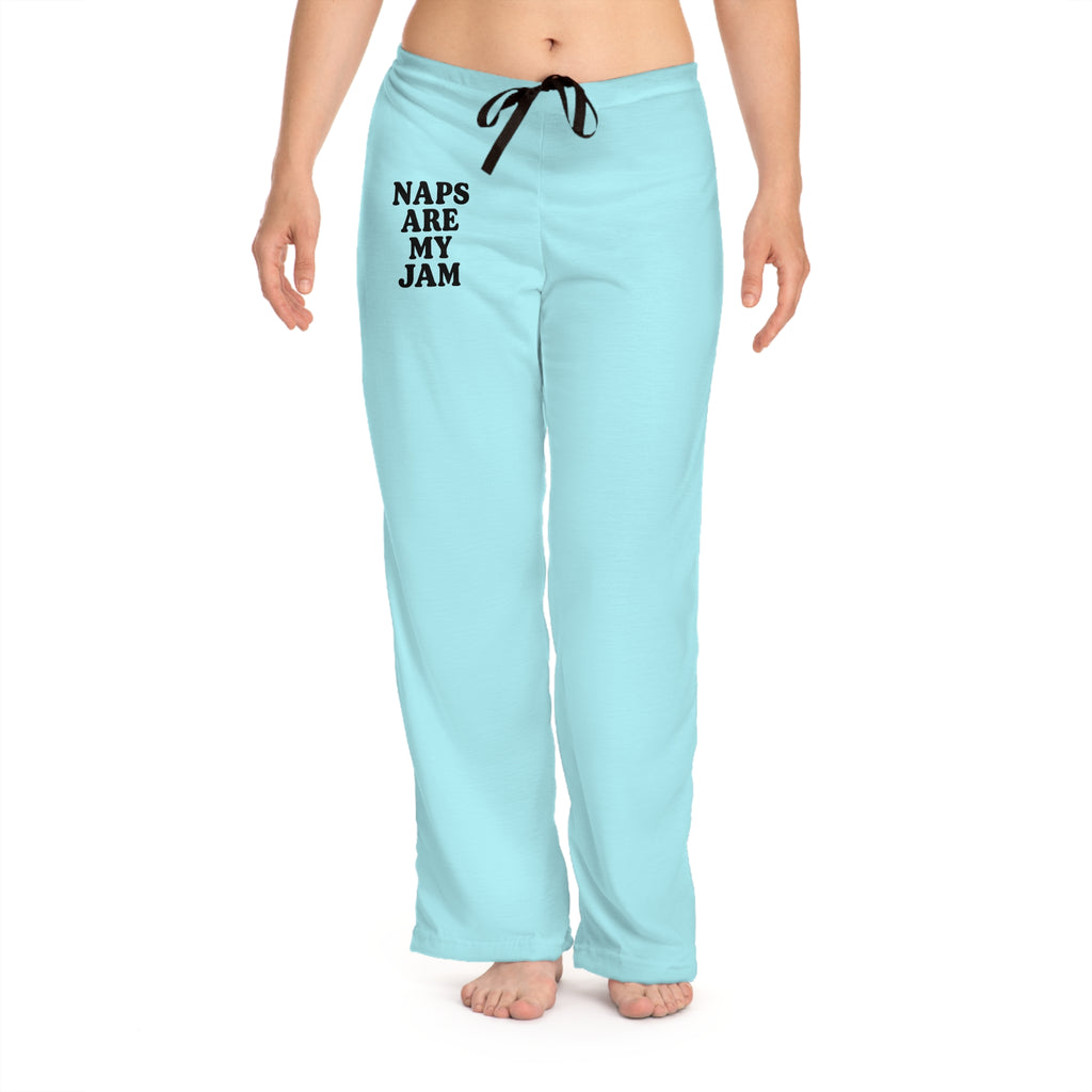 Naps Are My Jam Women’s Pajama Pants — Light Blue Lounge Sleepwear