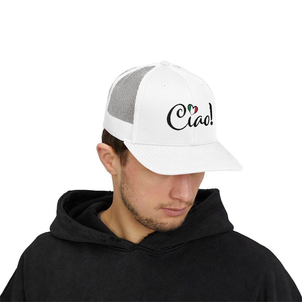 Ciao! Italian Flag Heart Snapback Cap