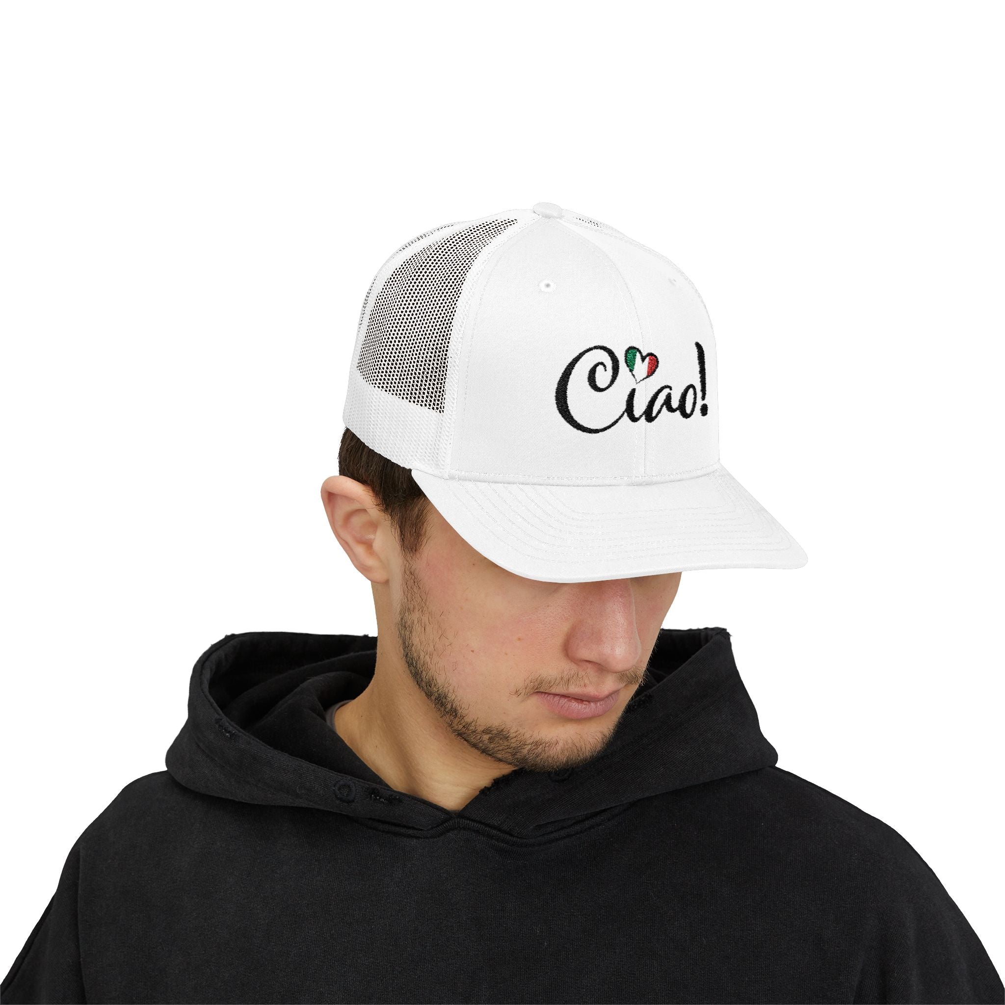 Ciao! Italian Flag Heart Snapback Cap
