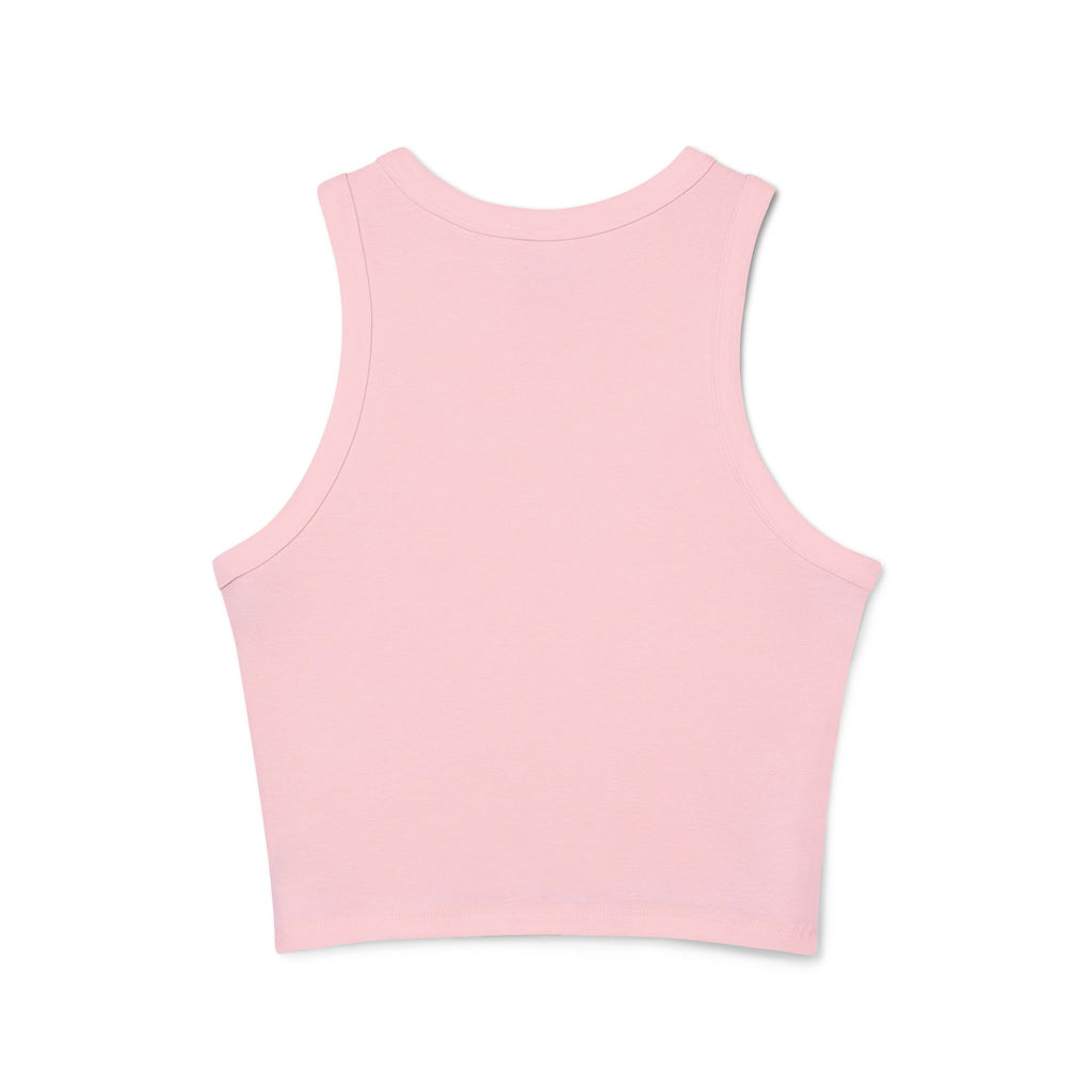 Racer Tank — "Don't Kill My Vibe" Graphic Crop Top