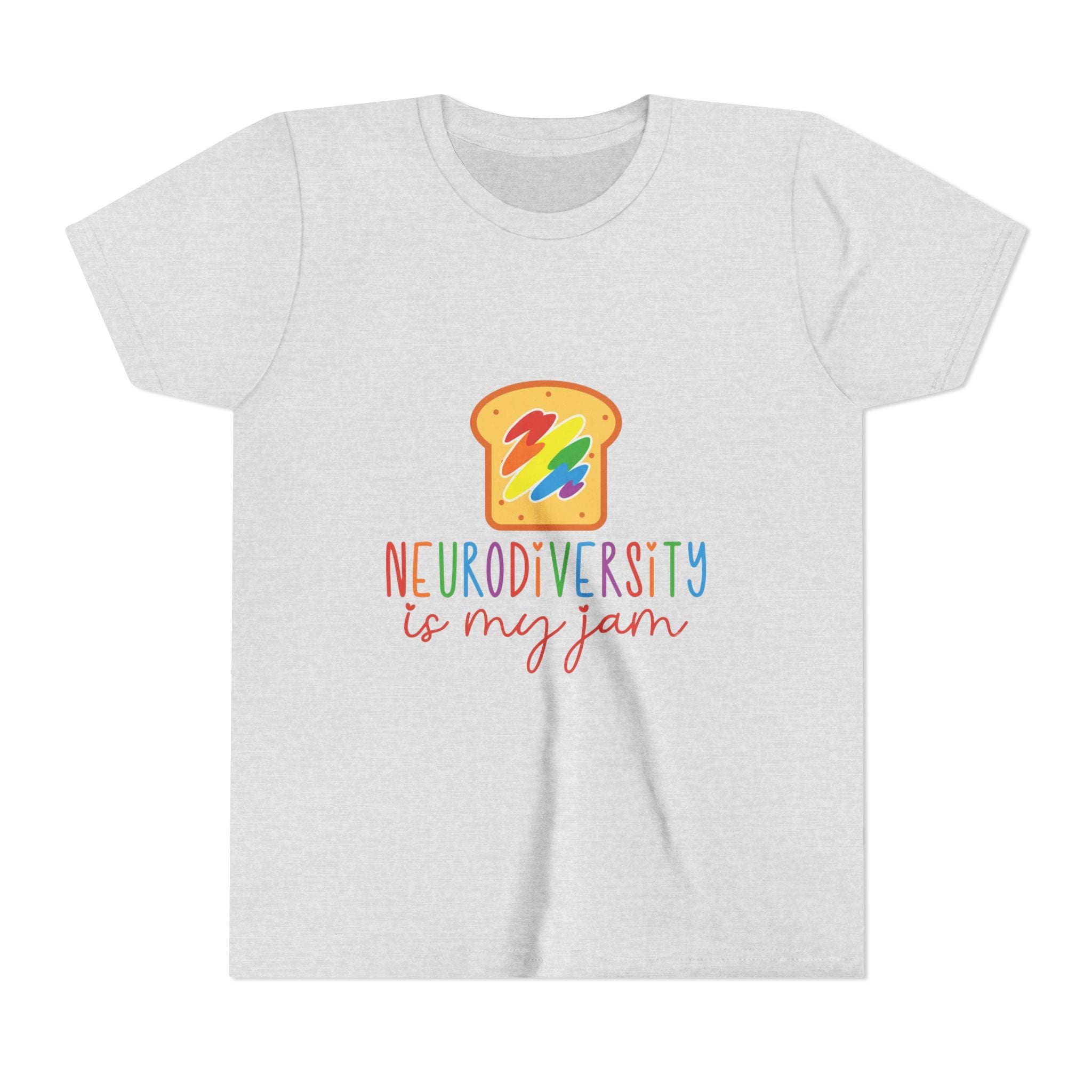 Youth Tee - "Neurodiversity Is My Jam" Rainbow Toast Graphic